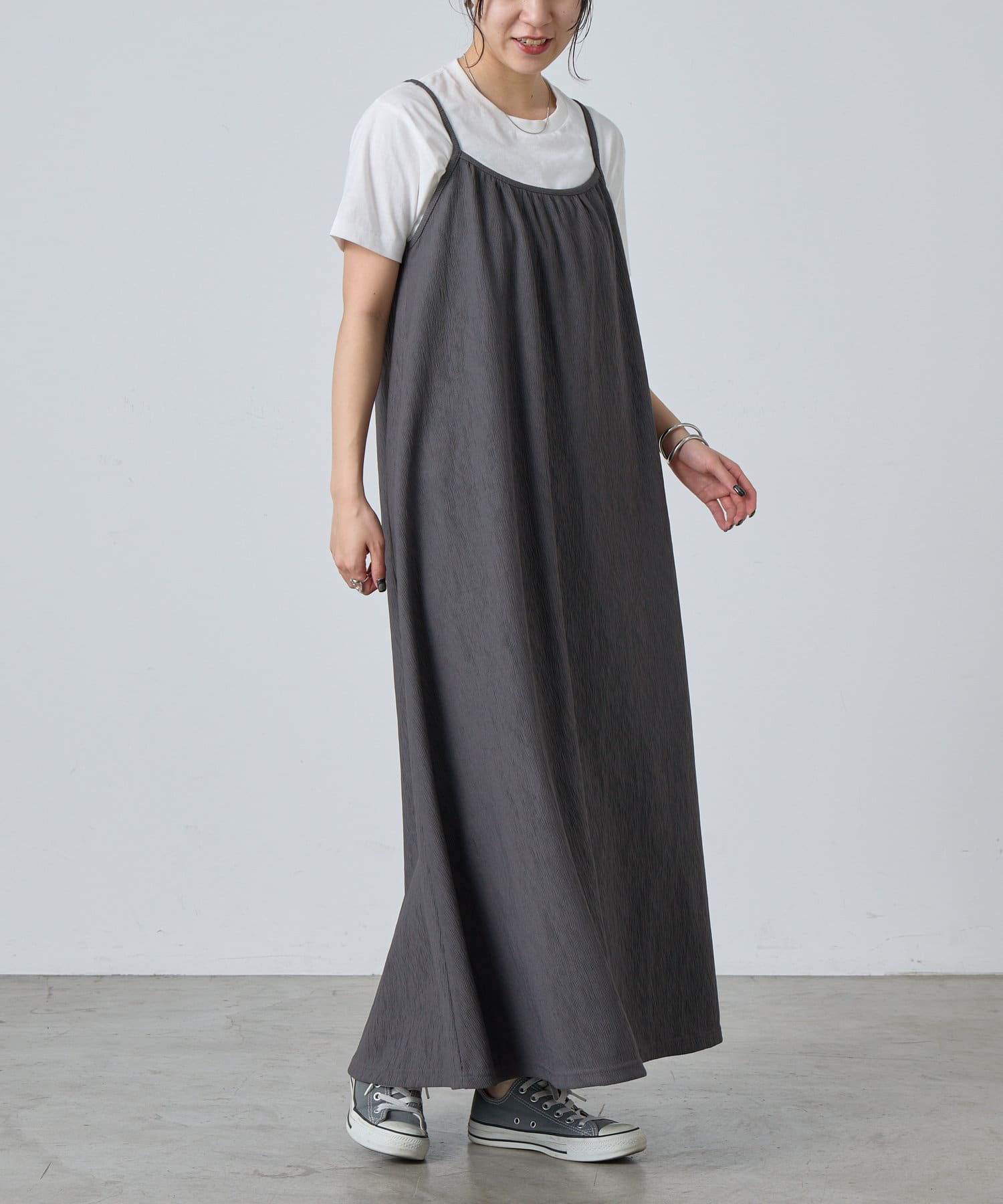 ワンピース35 Vネックブラックレースロングワンピース | celeste