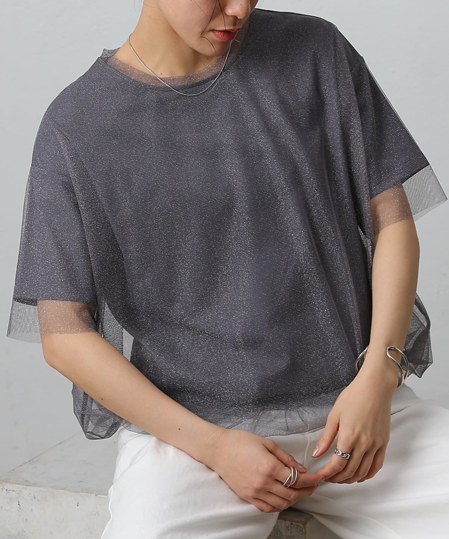 COLONY 2139(コロニー トゥーワンスリーナイン) リブオーバーチュールTシャツ
