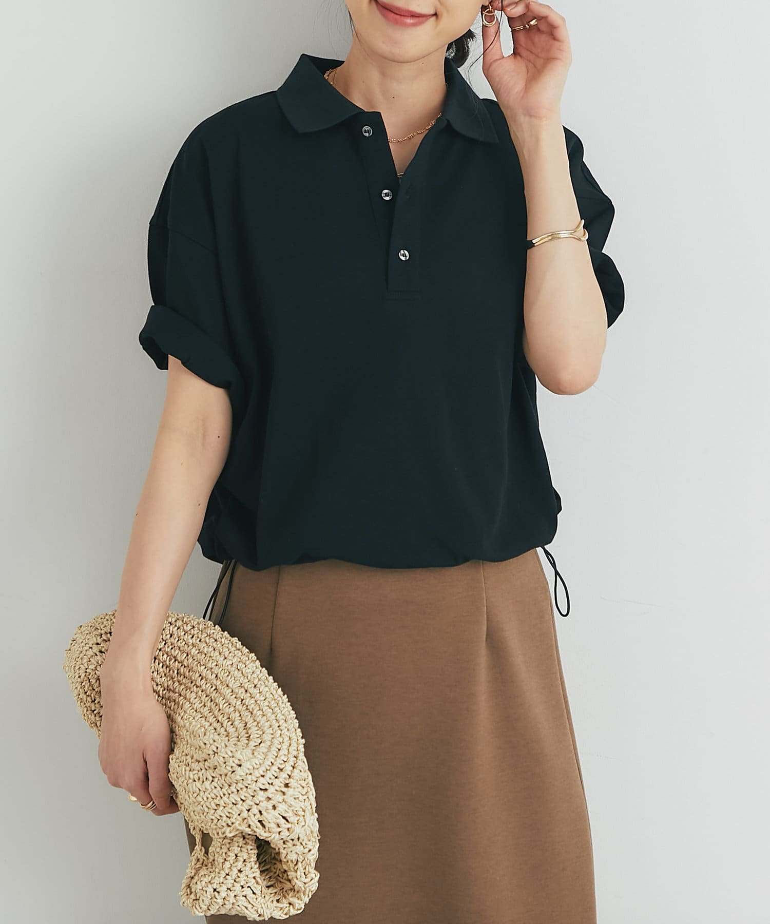 un dix cors(アンディコール) 《着るだけで決まる》裾ドロストカノコポロ