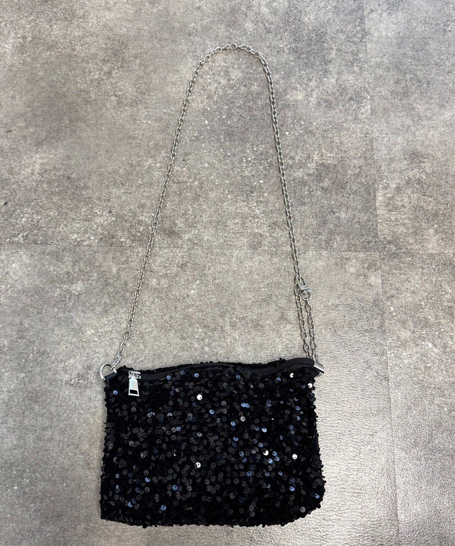 prose verse(プロズヴェール) スパンコールチェーンショルダーバッグ