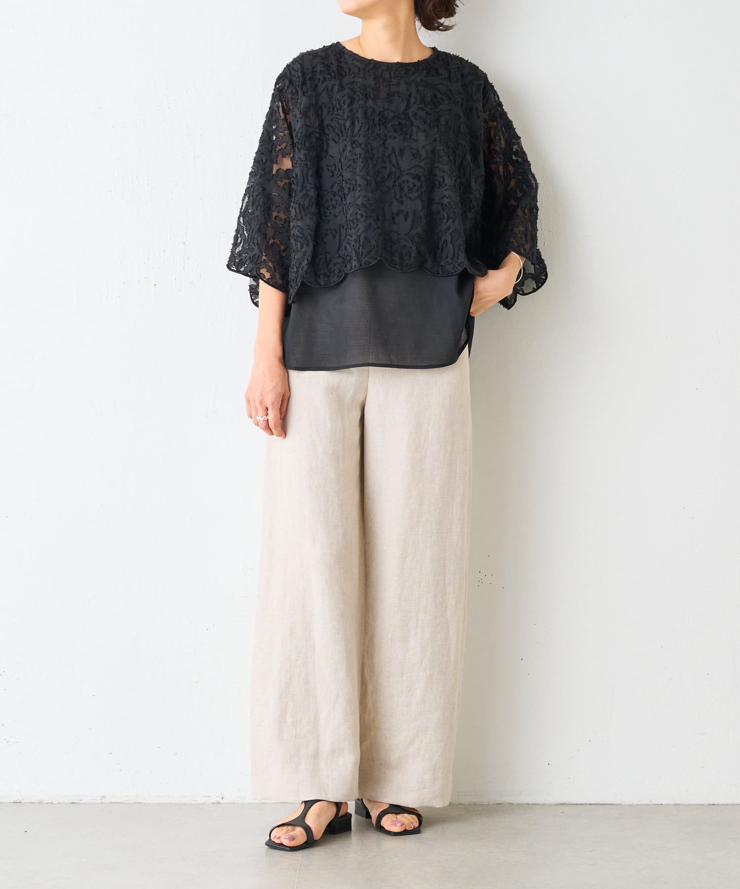 15 quinze》カットジャガードレイヤードブラウス | BEARDSLEY