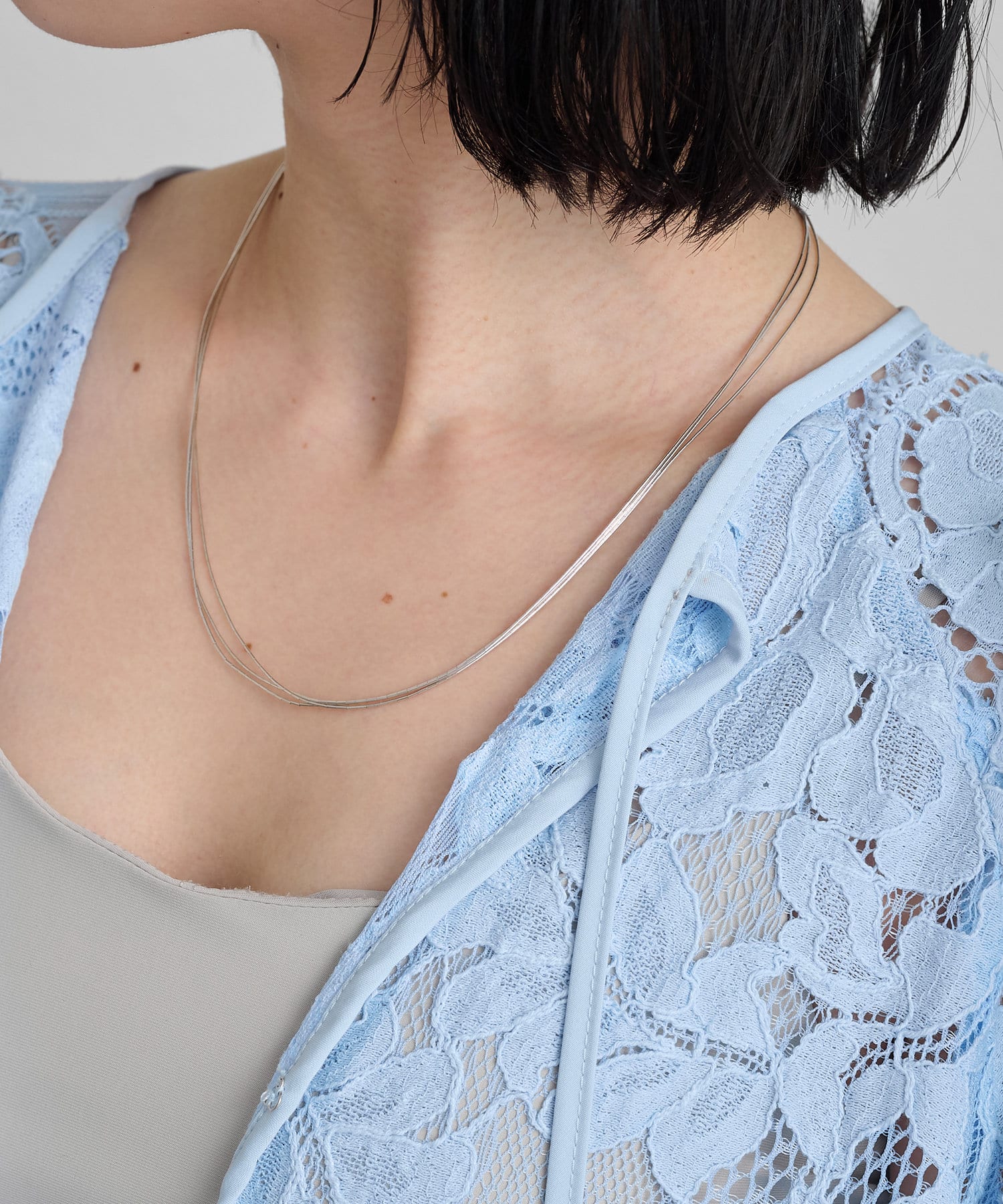 Omekashi(オメカシ) LIQUID SILVER NECKLACE 3st 50cm