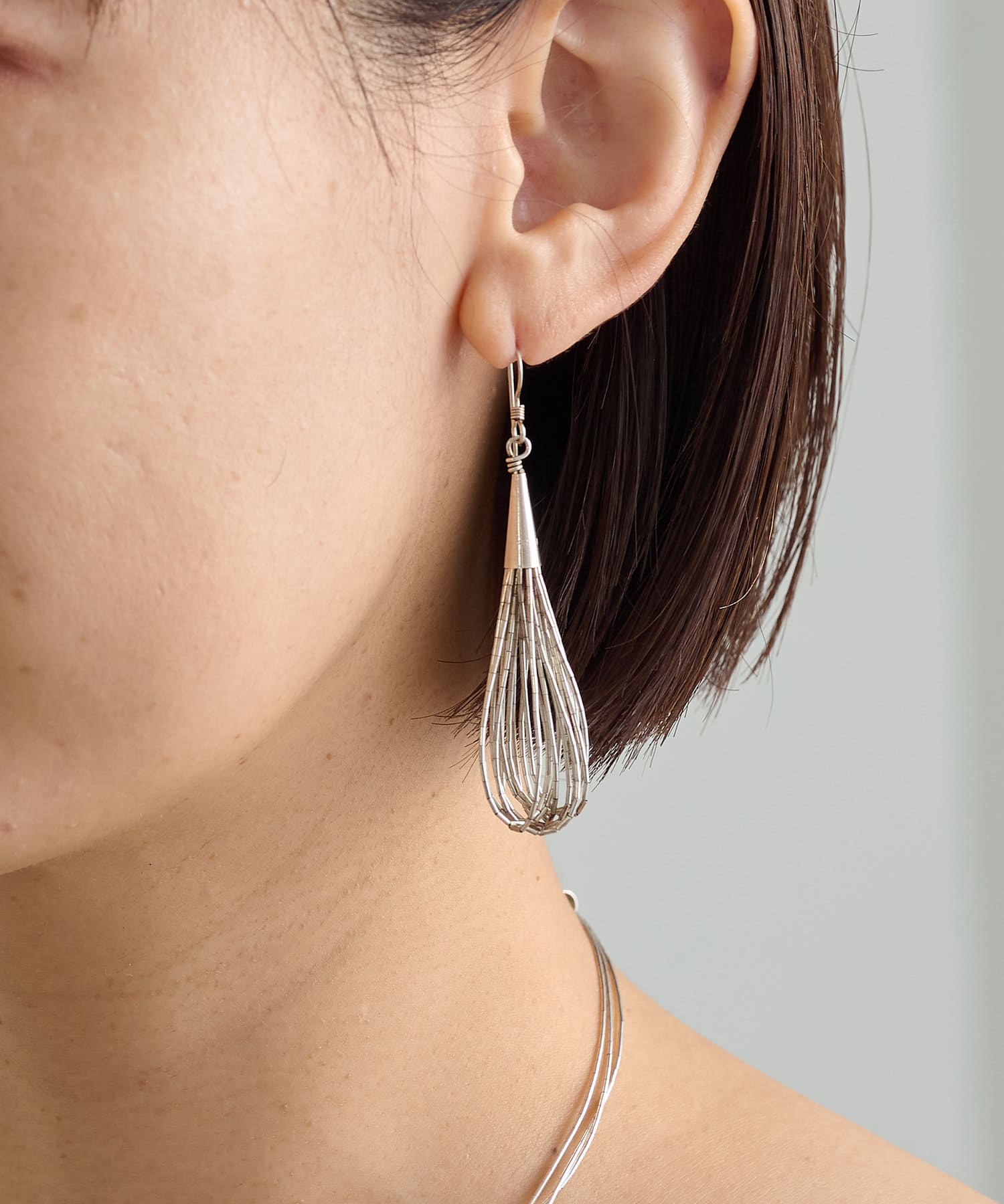 Omekashi(オメカシ) LIQUID SILVER EARRING 10st