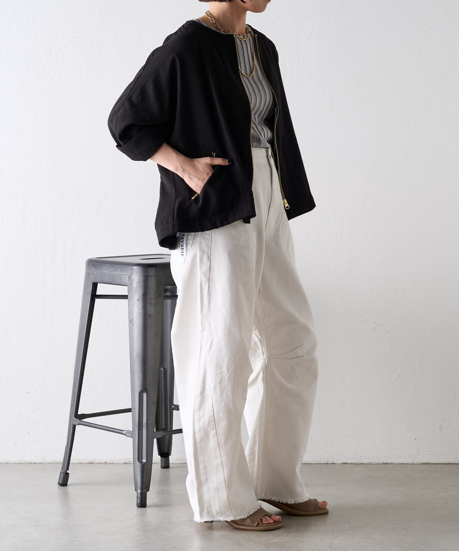 jena espace merveilleux　カーブデニムパンツ Jena espace merveilleux｜【大人気リバイバル】カーブデニム