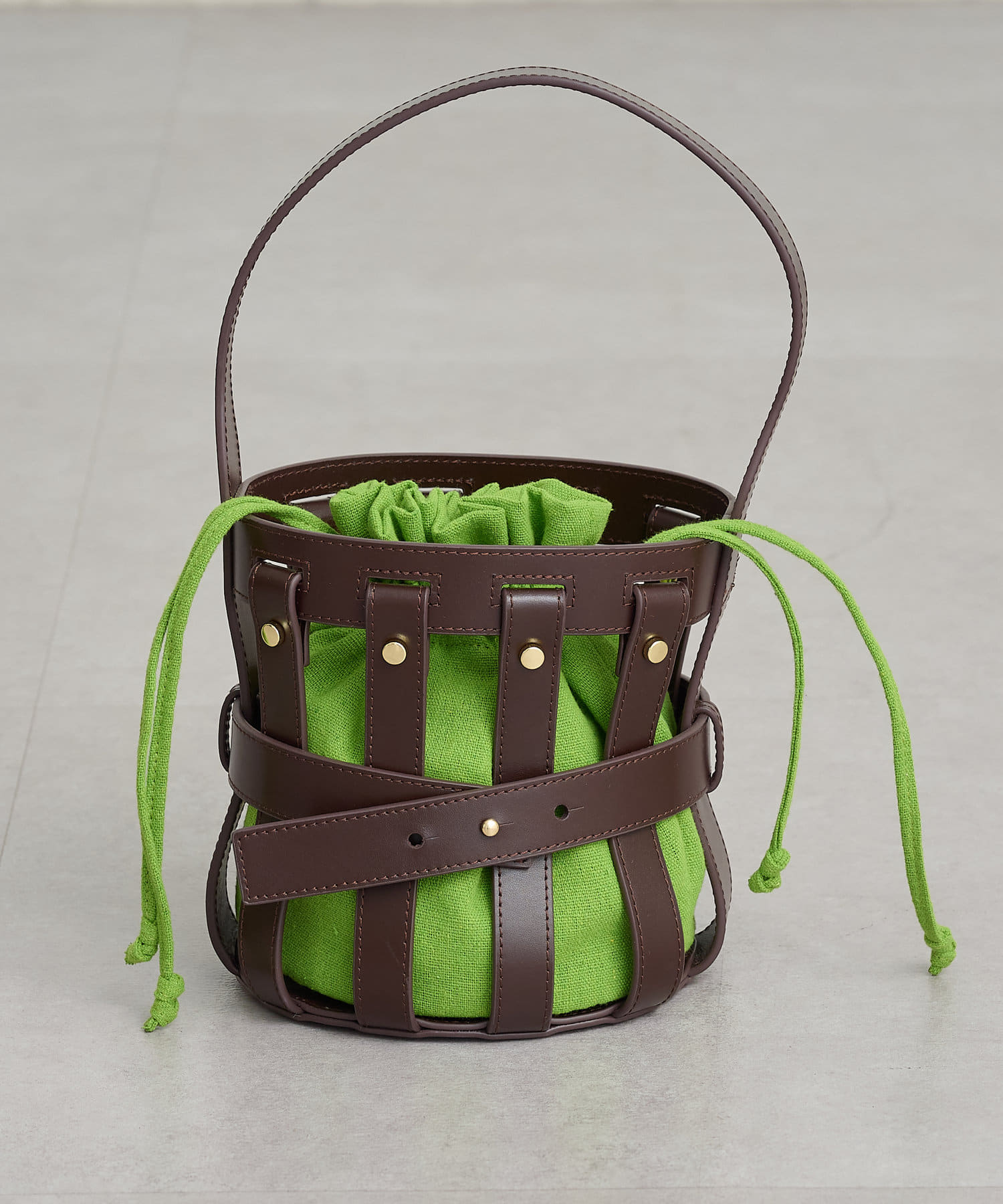 LENK リンク　皮革　CAGE　かごバッグ　レッド LENK リンク 皮革 CAGE かごバッグ レッド Cage