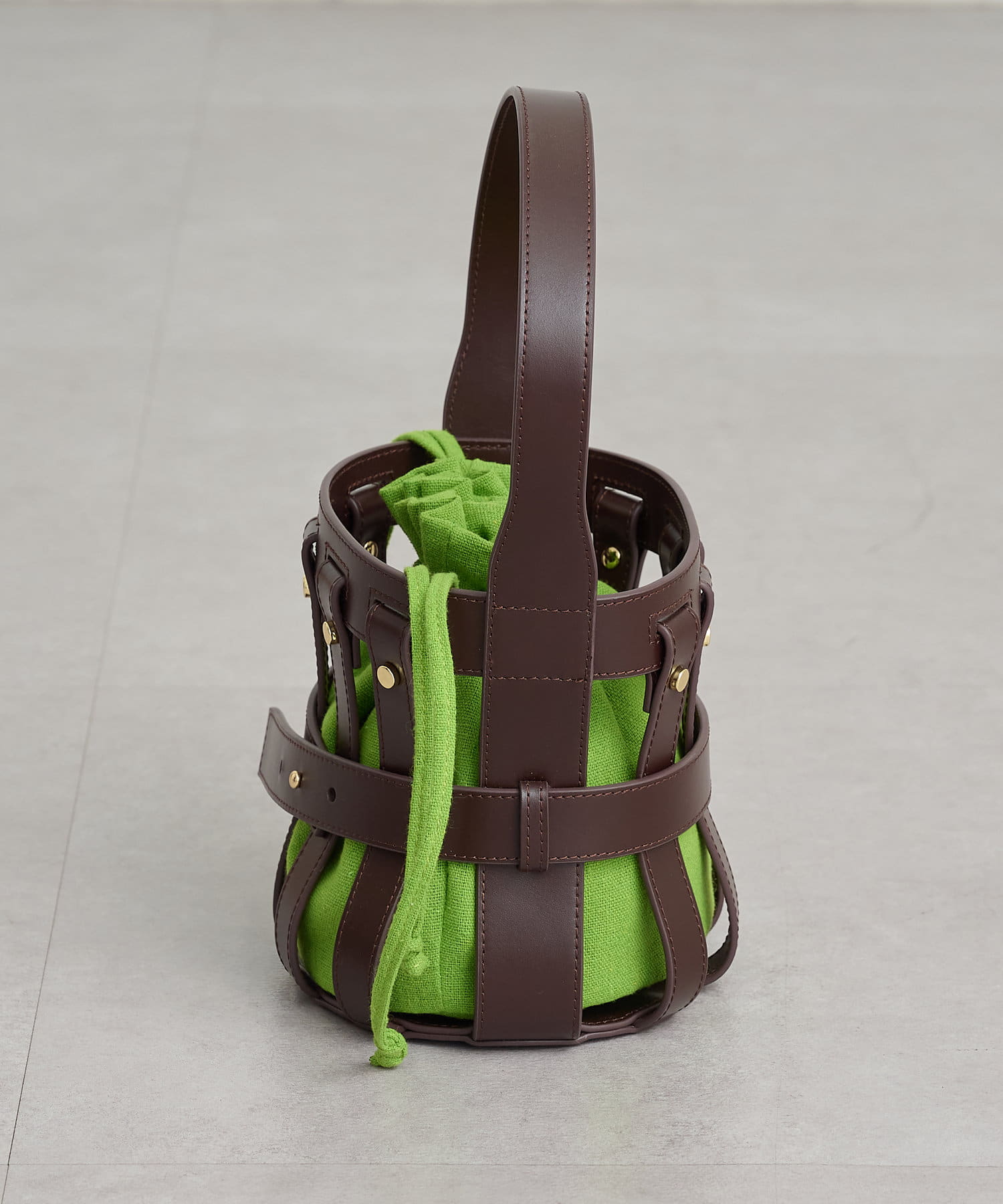 LENK リンク　皮革　CAGE　かごバッグ　レッド LENK リンク 皮革 CAGE かごバッグ レッド Cage