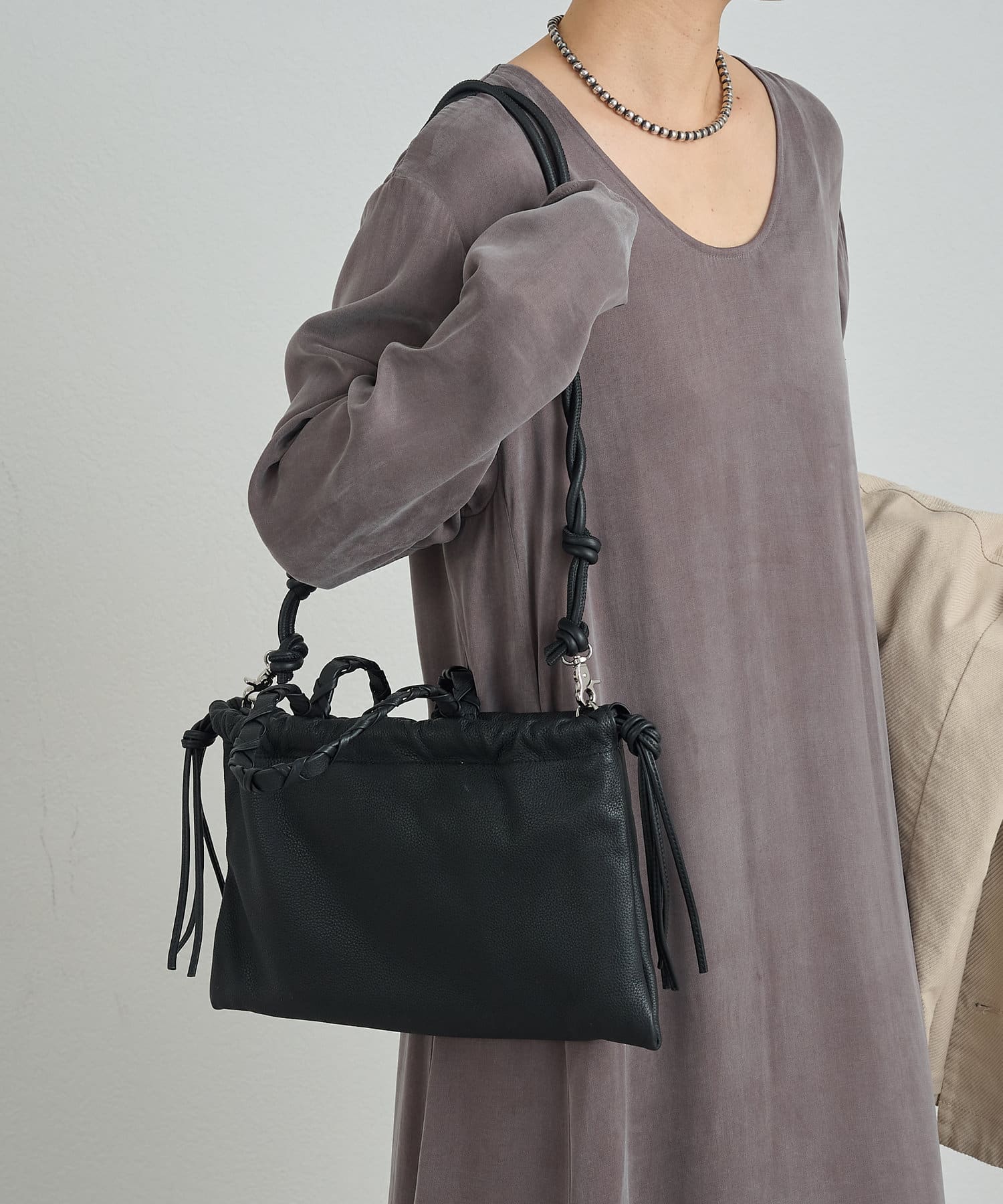 Omekashi(オメカシ) レディース LENK(リンク) Wide Square BAG ブラック