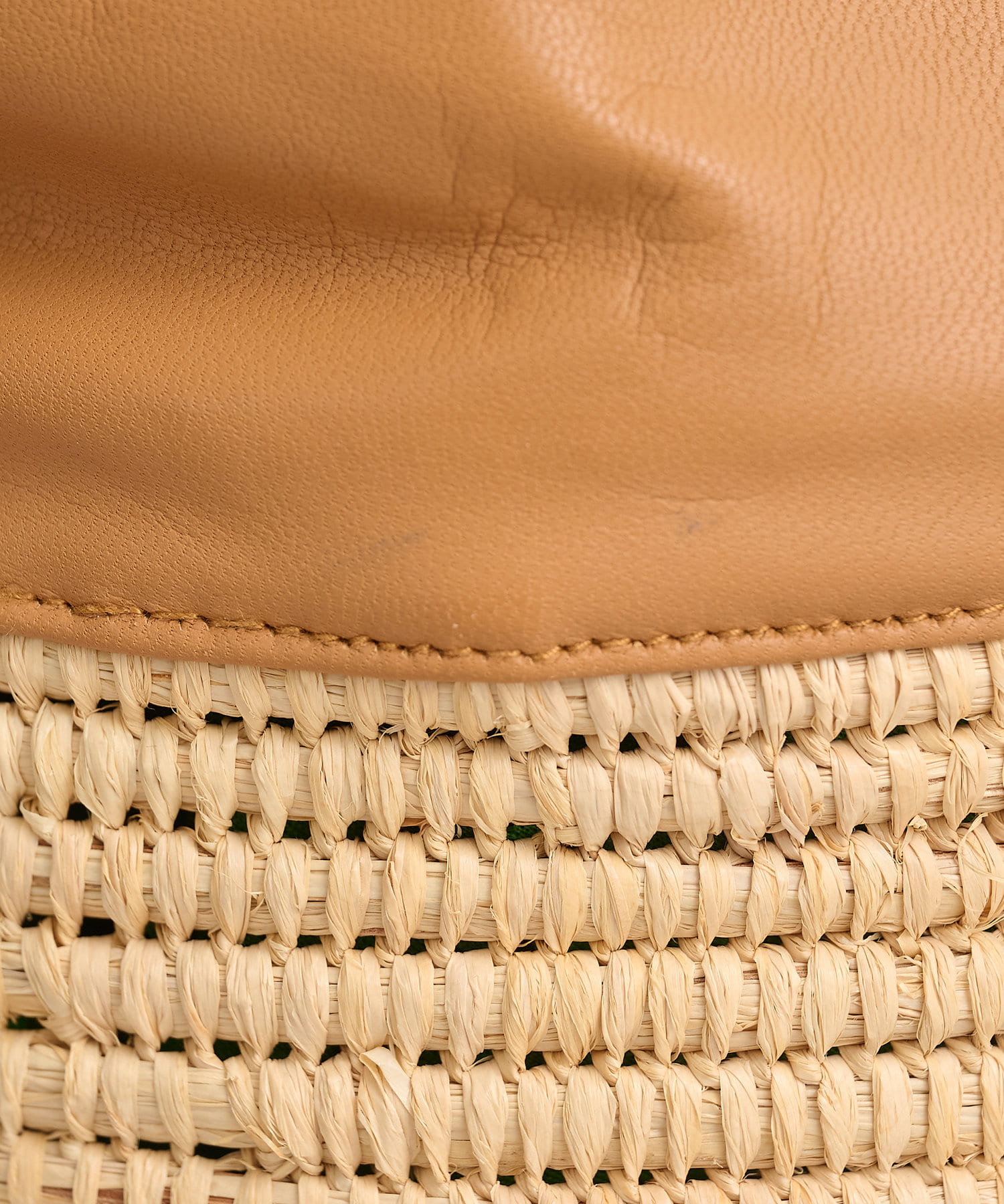 Omekashi(オメカシ) 【KECH LeS ESSENTIELS】RAFIA LEATHER COMBI BAG