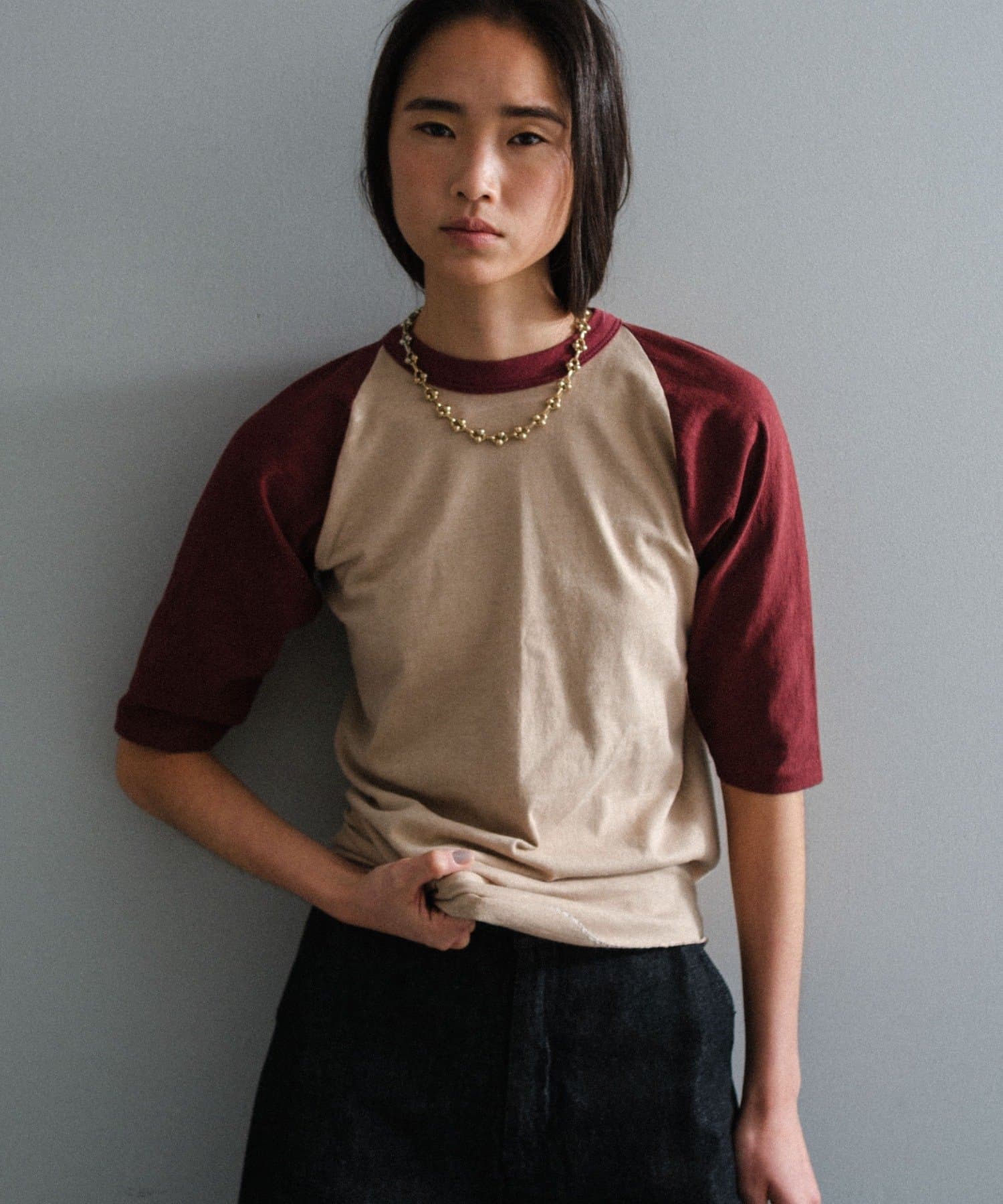 Pasterip(パセリ) レディース Reworked raglan Tee ベージュ