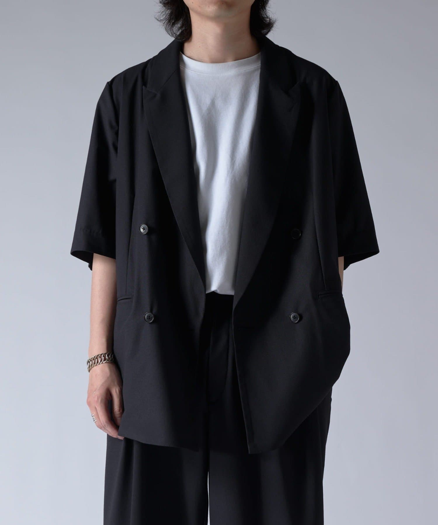 Lui's(ルイス) ウォッシャブル ビッグ半袖ダブルジャケット