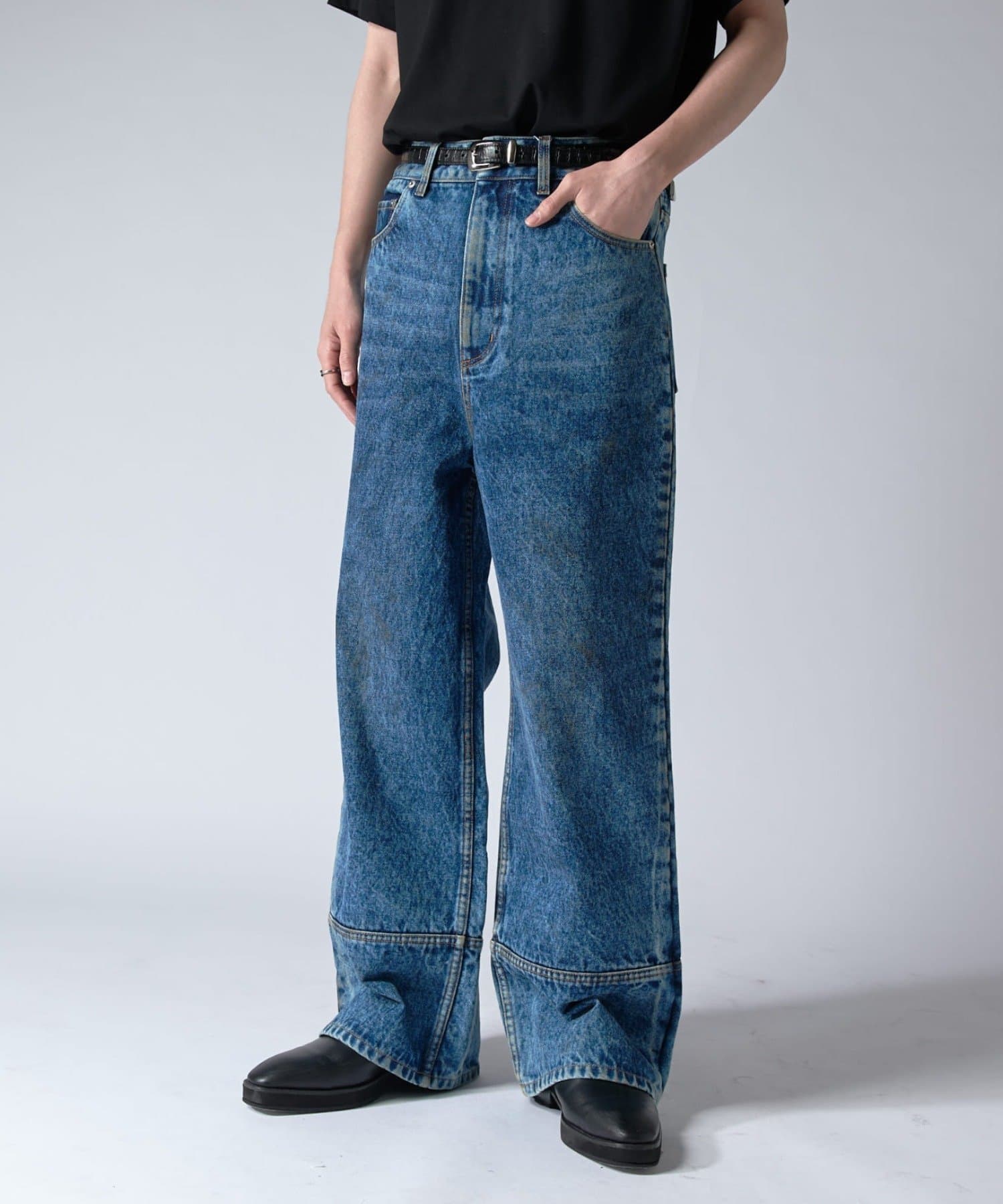 Lui's(ルイス) 00's ケミカルウォッシュドワイドパンツ