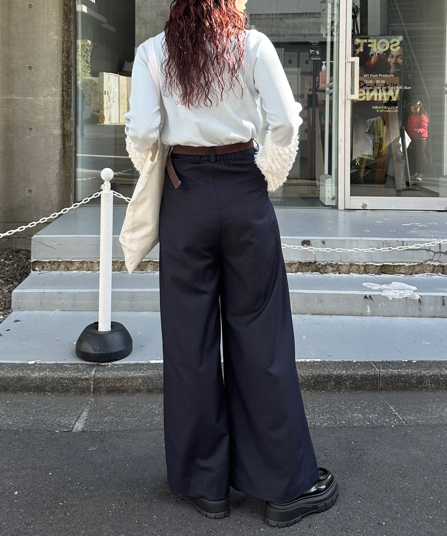Kastane(カスタネ) 袖フェザーリブカットソー
