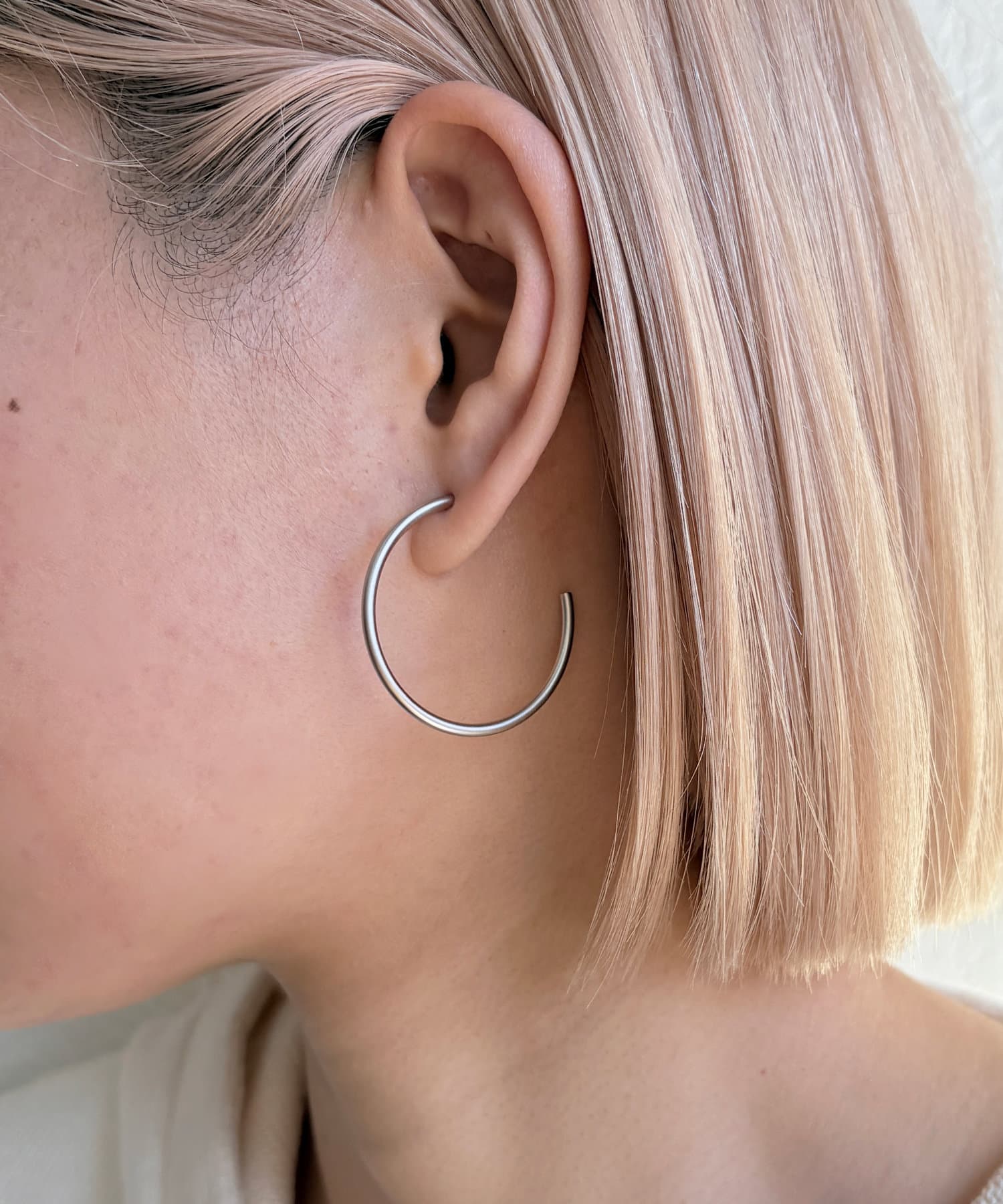 Lattice(ラティス) マットフープピアス