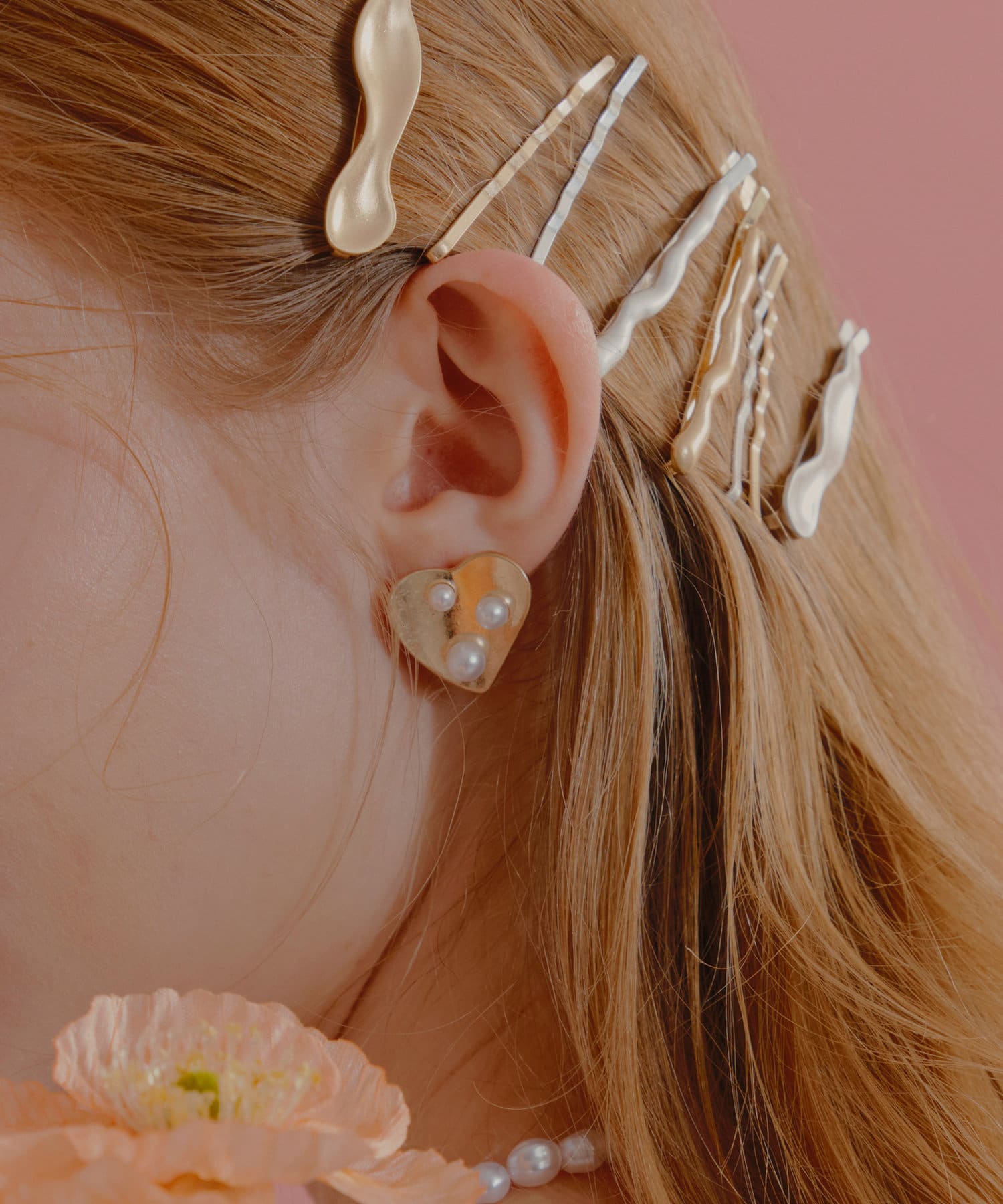 Lattice(ラティス) パールハートピアス