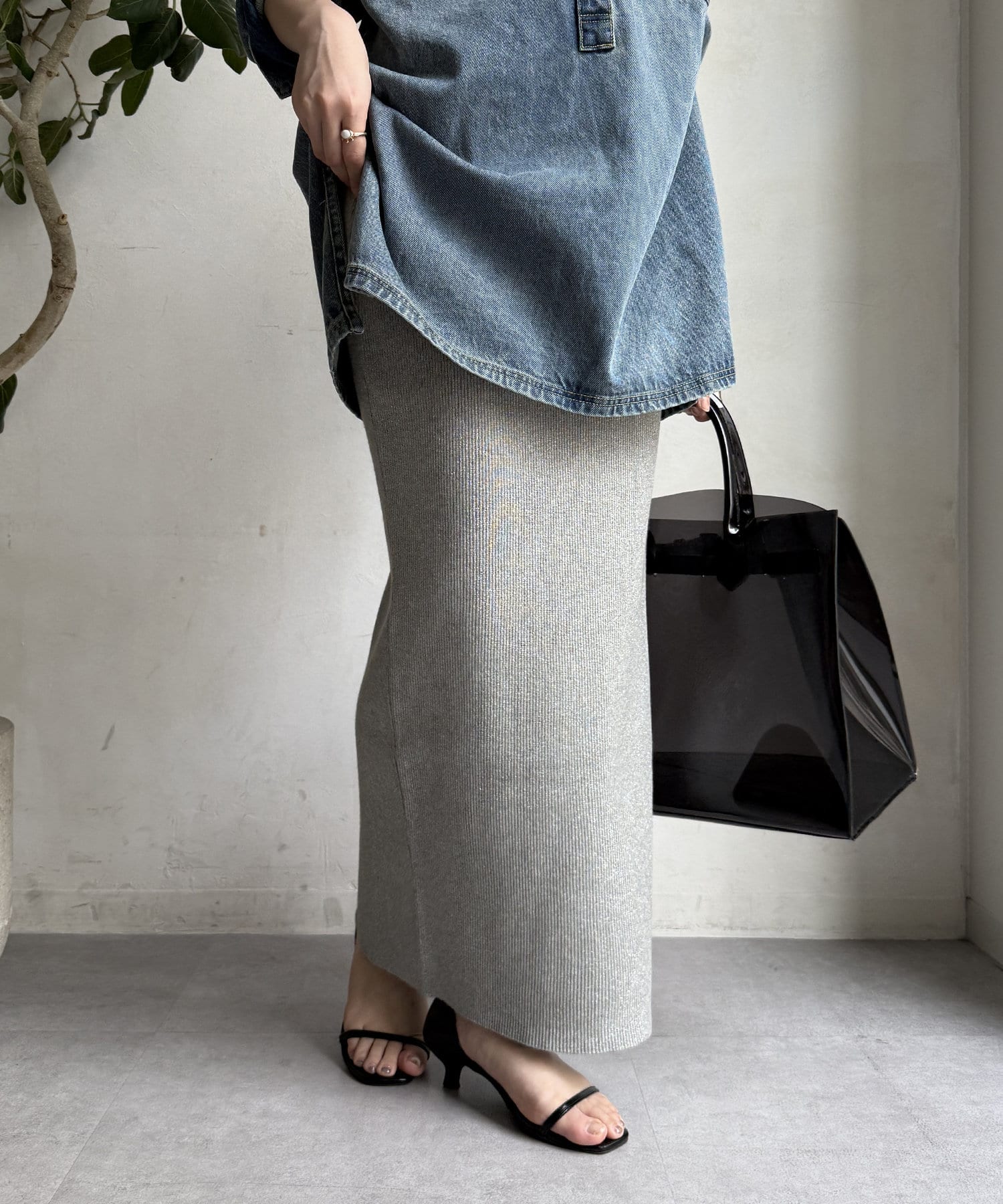 WEB限定】 ラメニットタイトスカート | DOUDOU(ドゥドゥ)レディース