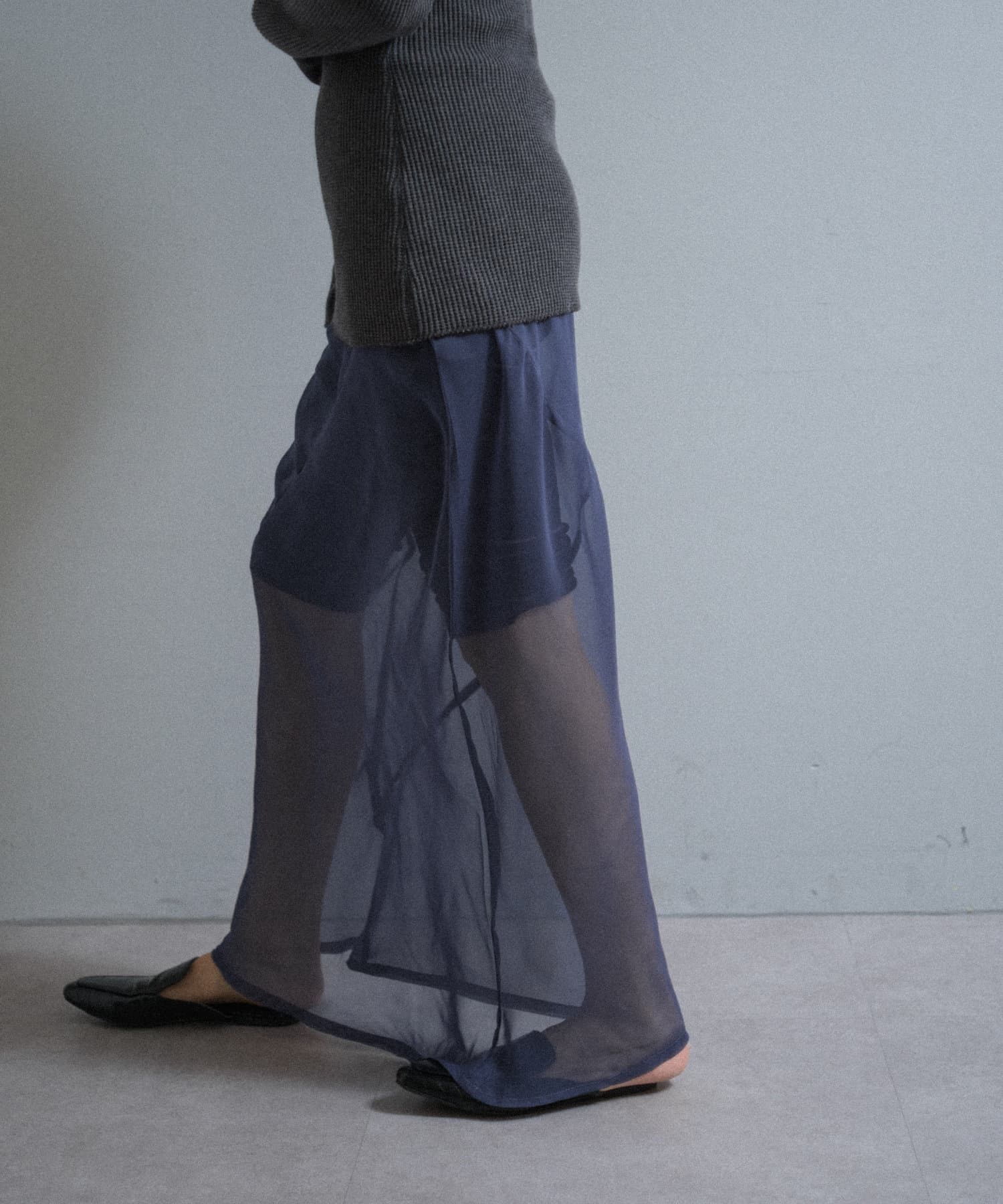 Pasterip(パセリ) レディース Organdy layering skirt ネイビー