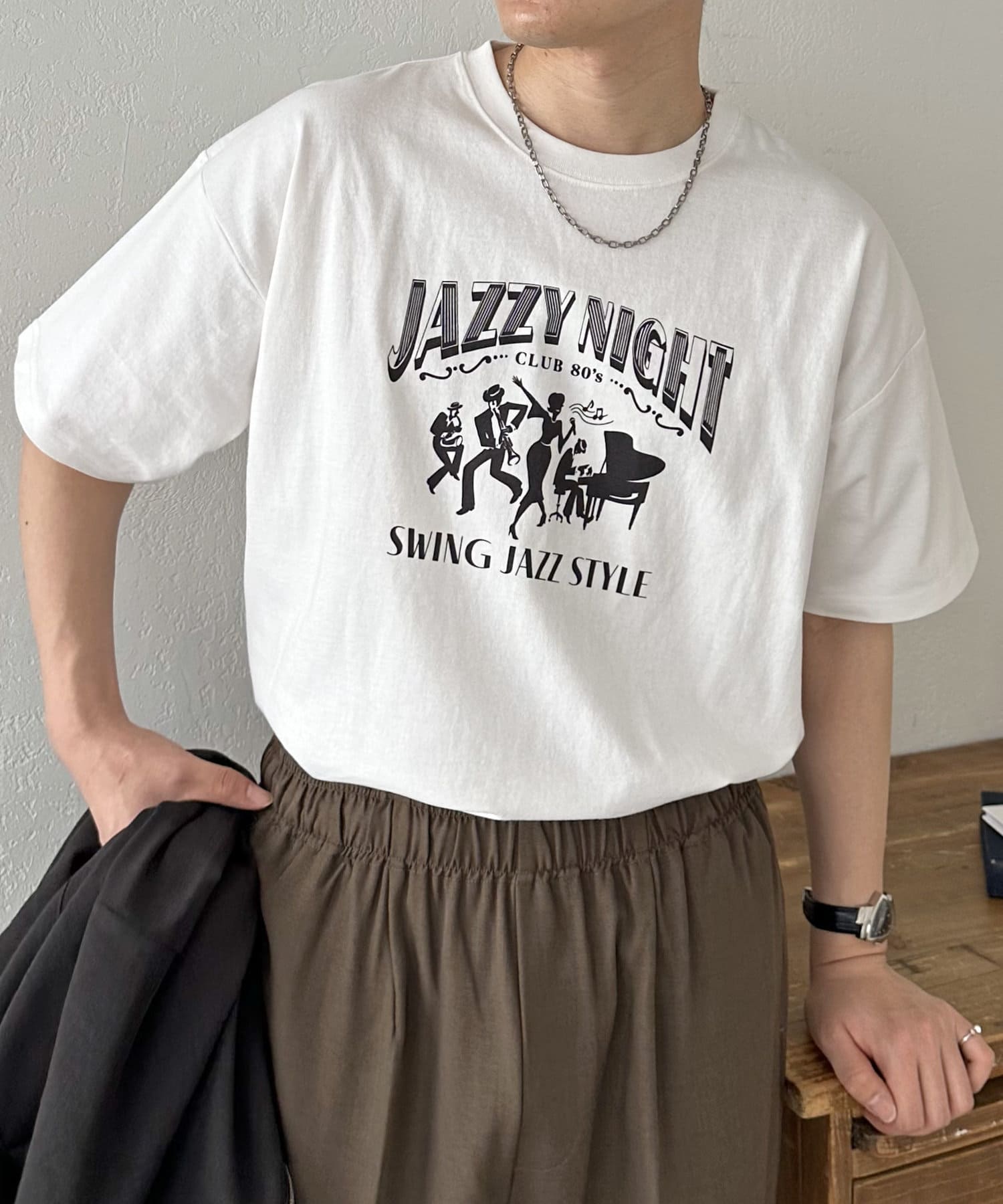 DISCOAT(ディスコート) 【ユニセックス】ピグメントジャズナイトTシャツ