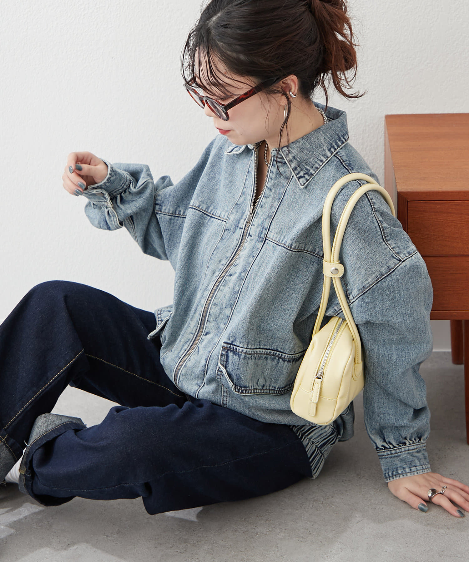 2025SS【RMAF-Remind me and forever-(リマインドミーアンドフォーエバー)】◇春にマスト！zipでトレンドライクなデニムブルゾン！◇■ デザイン・ジップアップ仕様のデニム