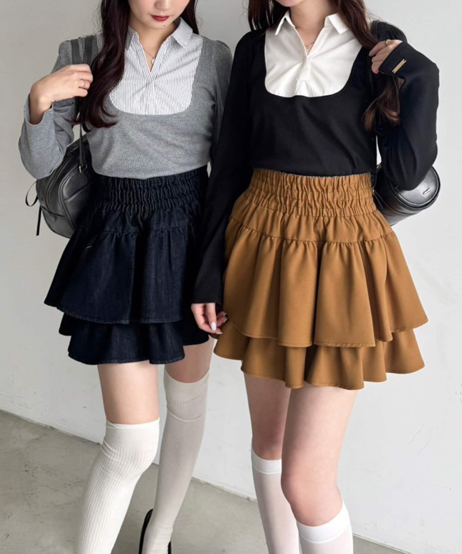 one after another NICE CLAUP(ワンアフターアナザー ナイスクラップ) ドッキングシャツトップス