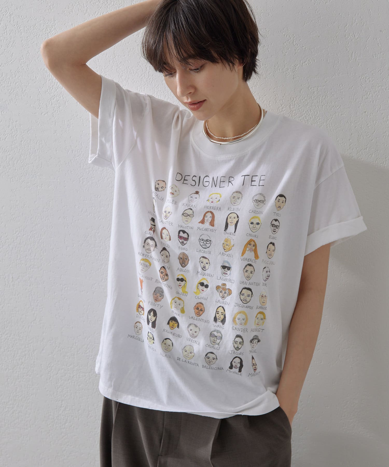 Whim Gazette(ウィム ガゼット) レディース 【UNFORTUNATE PORTRAIT】Designer Tシャツ ホワイト