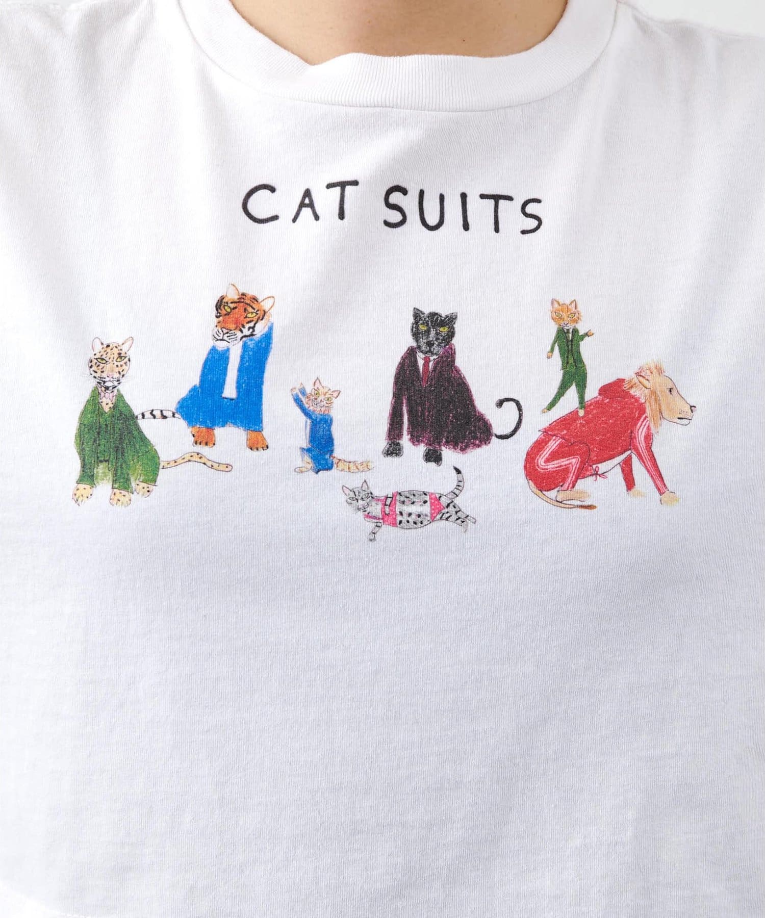 Whim Gazette(ウィム ガゼット) 【UNFORTUNATE PORTRAIT】Cat SuitsTシャツ
