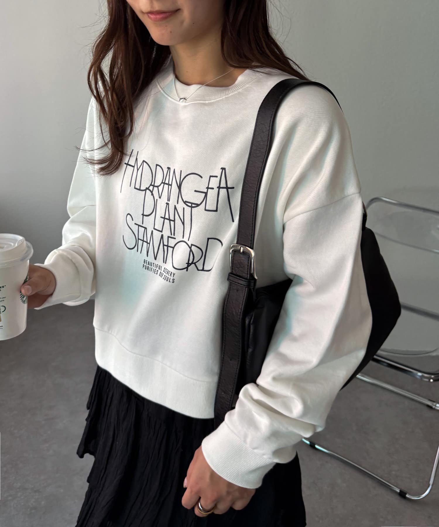 DISCOAT(ディスコート) 【WEB限定】ロゴショートスウェット