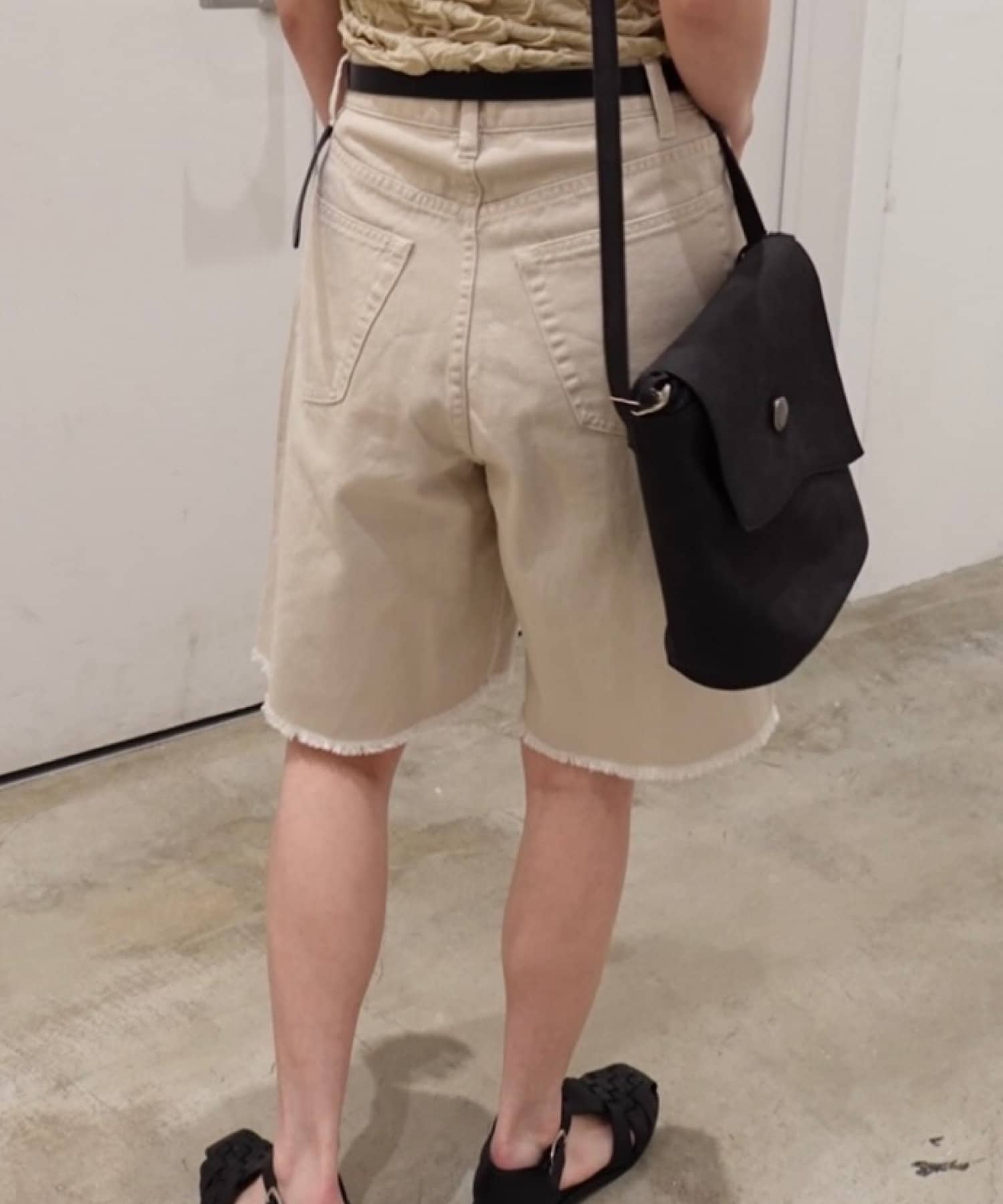 WHIMSIC/2サイズ展開】フェイデッドプロセシングツイルショート