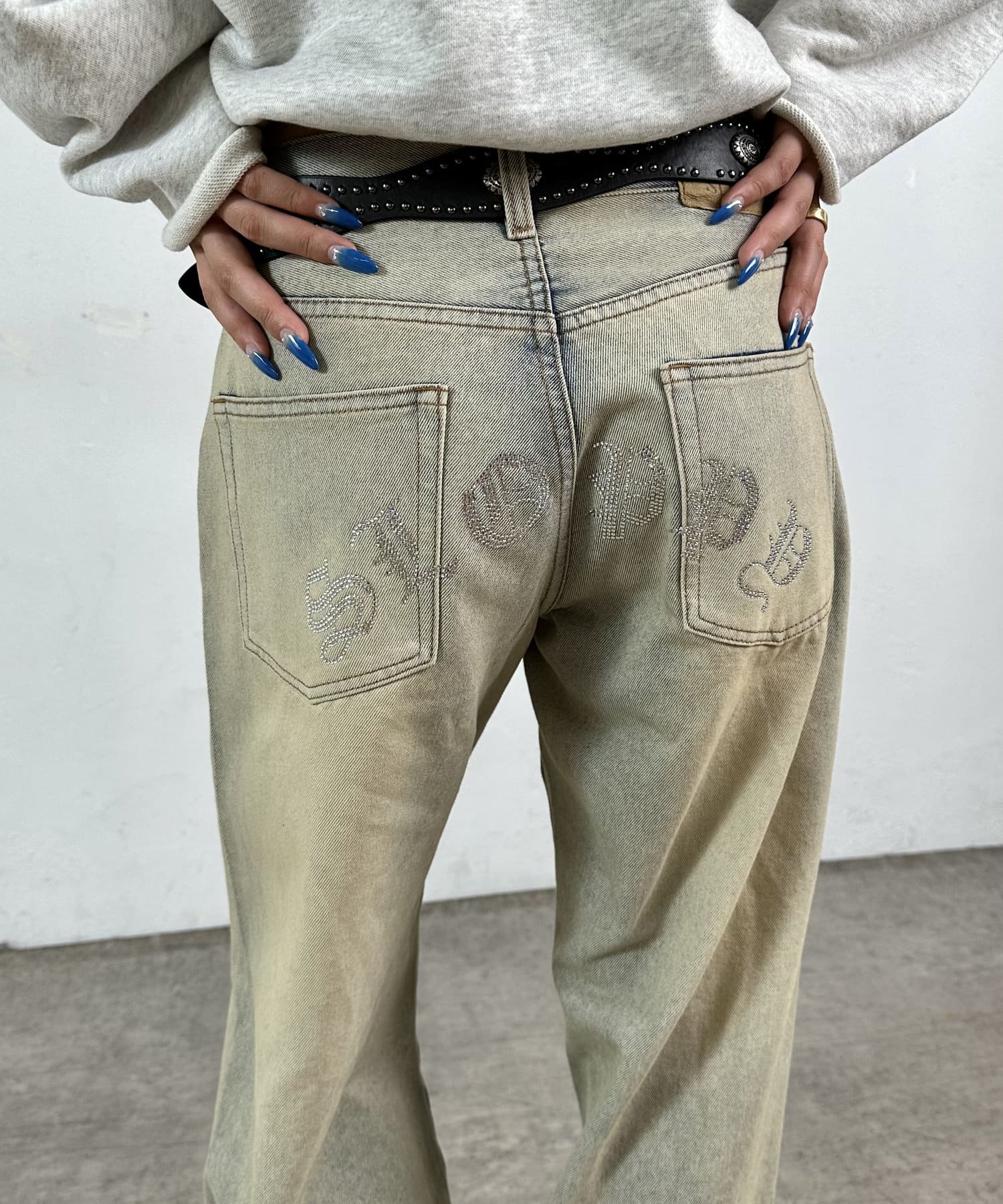 GALLY ROLL バックストーンローライズデニム back stone lowrise denim – YZ