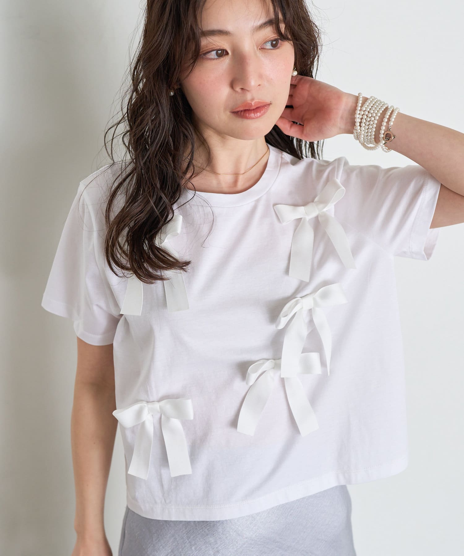 新色追加】メニーリボンTシャツ | La boutique BonBon(ラブ