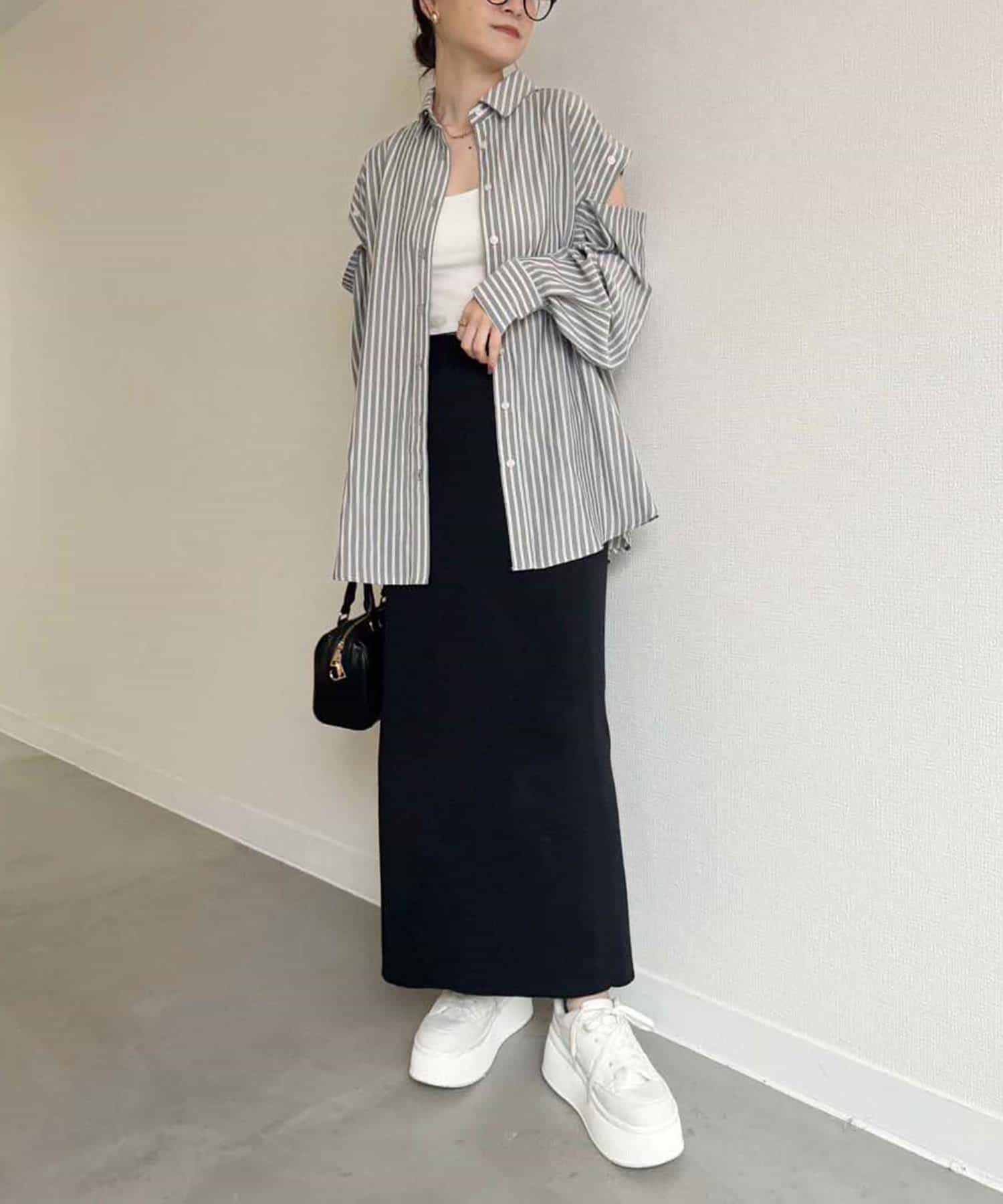 NICE CLAUP / OLIVE des OLIVE OUTLET(ナイスクラップ  / オリーブ デ オリーブ アウトレット) 【one after another】肩あきマルチシャツ