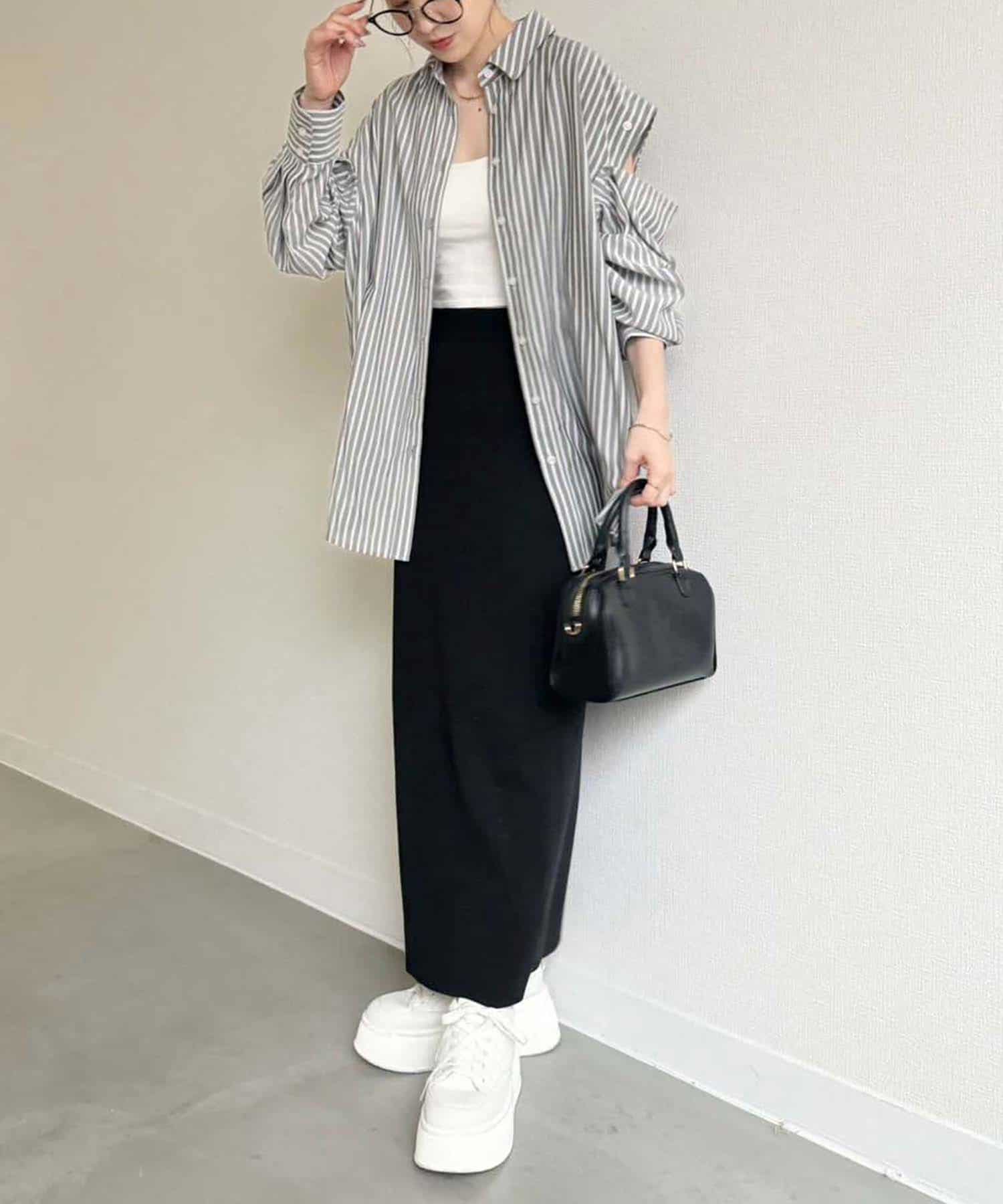 NICE CLAUP / OLIVE des OLIVE OUTLET(ナイスクラップ  / オリーブ デ オリーブ アウトレット) 【one after another】肩あきマルチシャツ