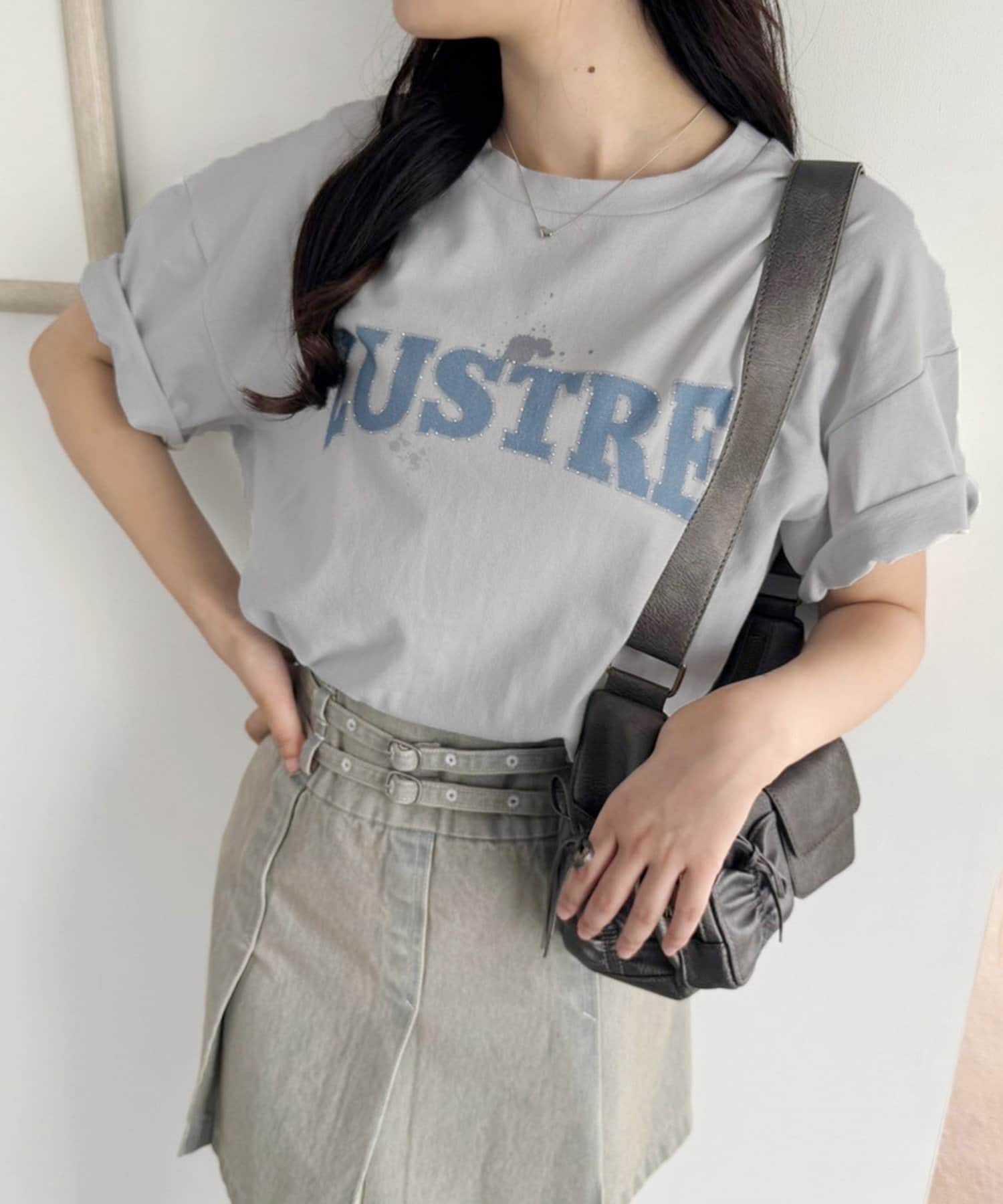 NICE CLAUP / OLIVE des OLIVE OUTLET(ナイスクラップ  / オリーブ デ オリーブ アウトレット) 【one after another】オーバーサイズバンドT