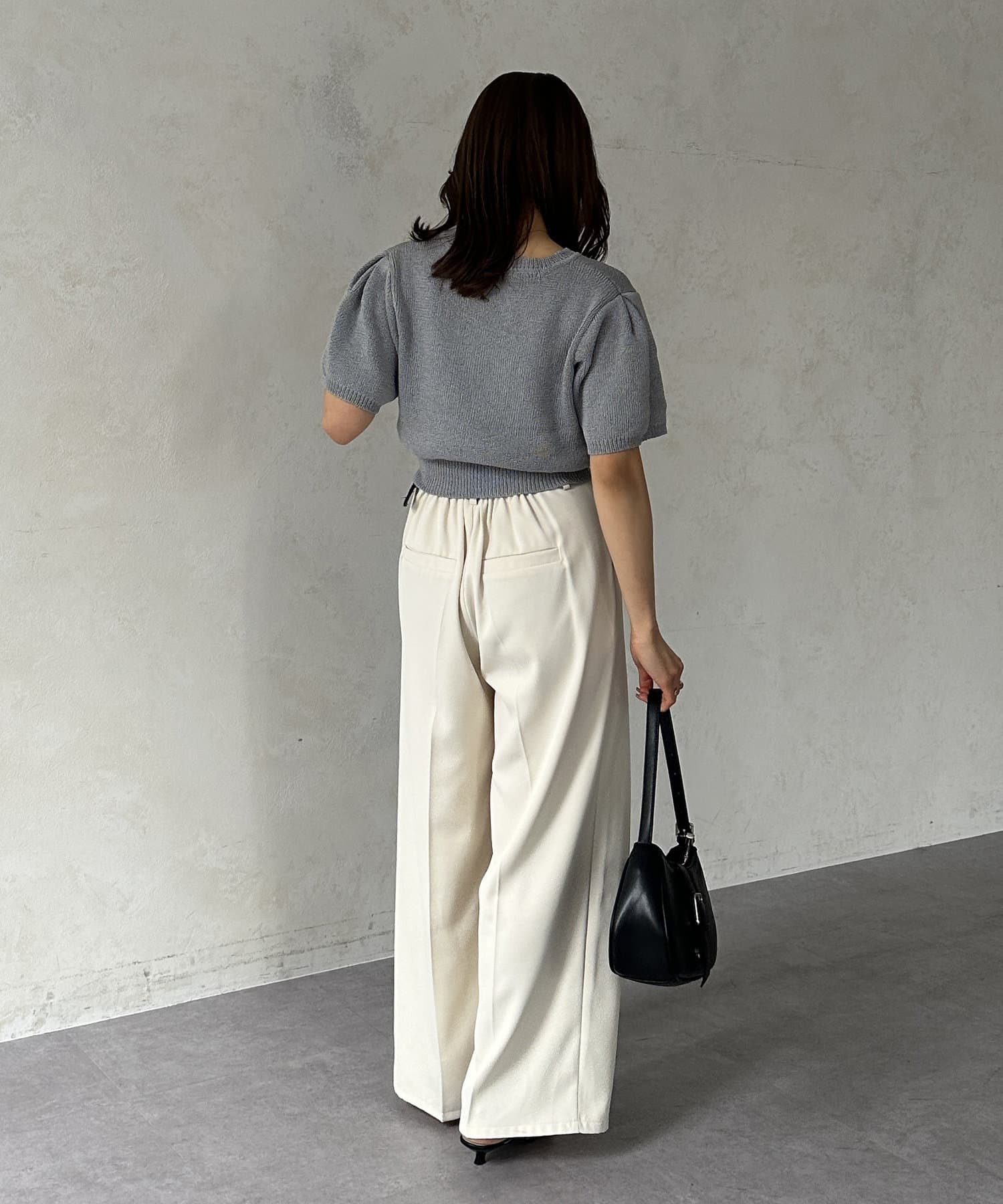 Thevon.(ゼヴォン) ショート丈パフニットカーディガン