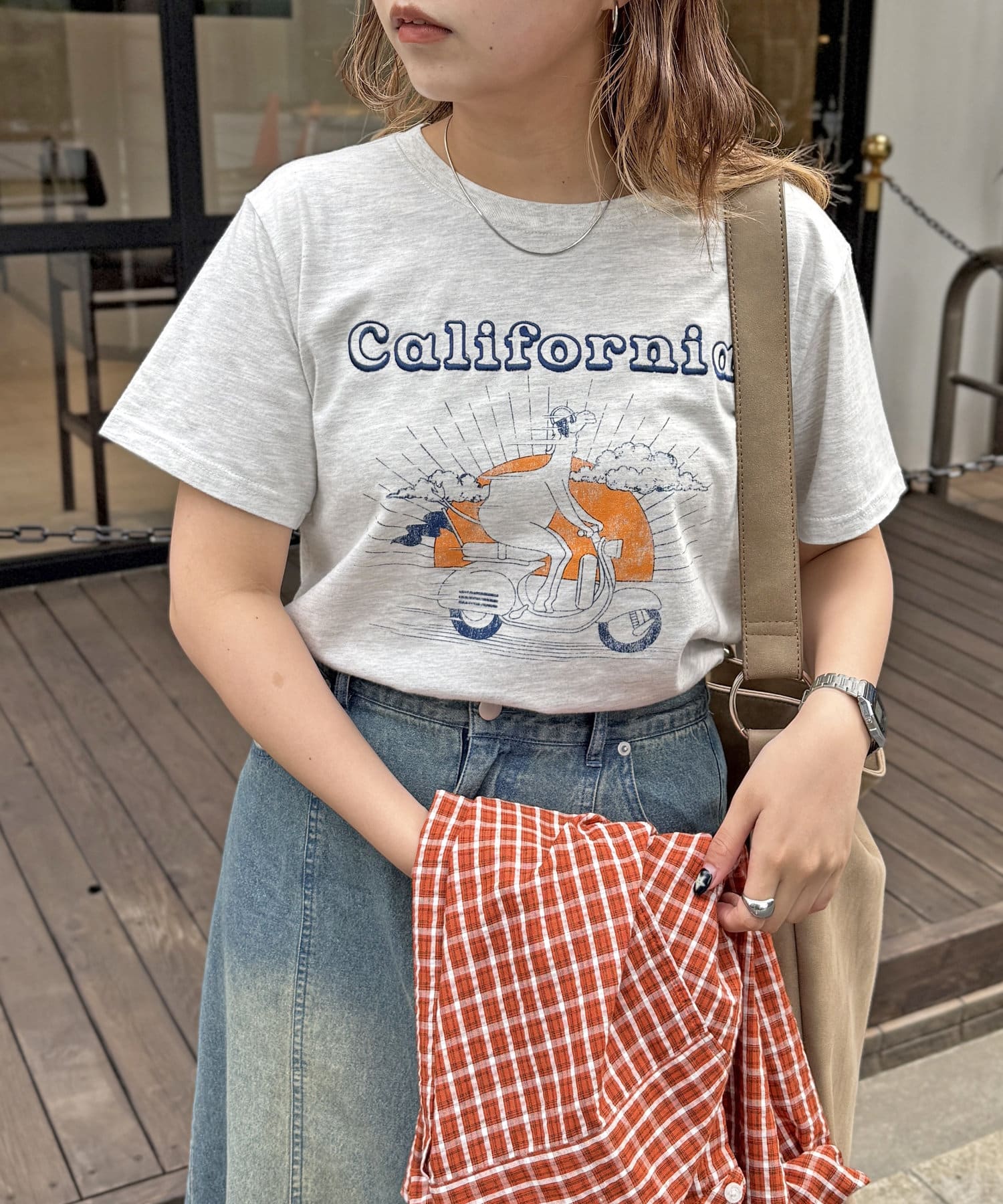 CPCM(シーピーシーエム) レディース スーベニアTシャツ グレー