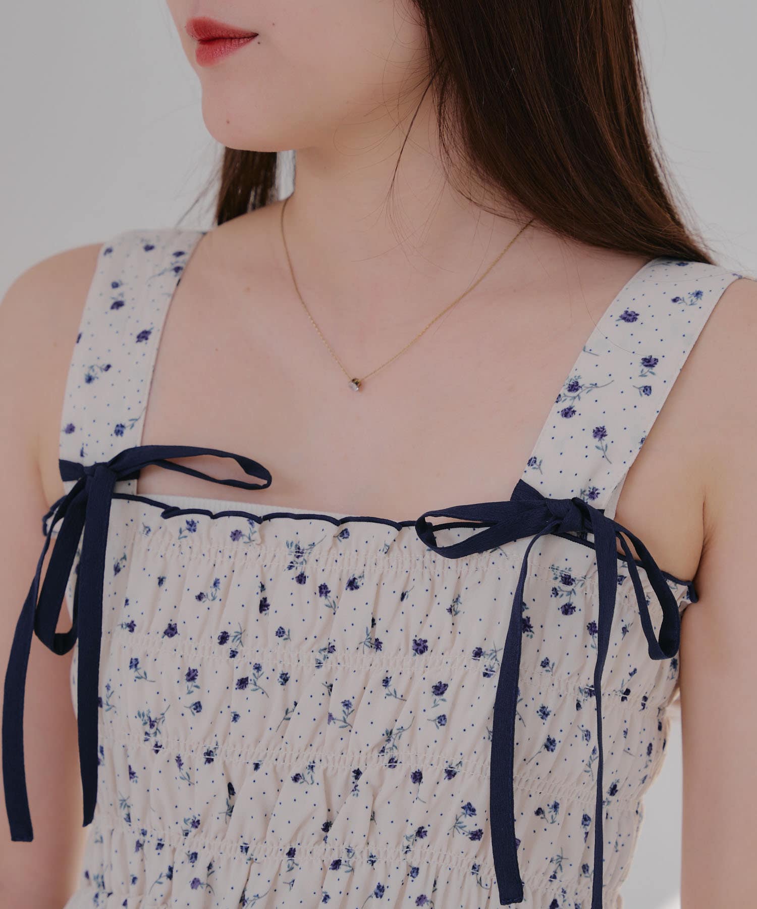 NICE CLAUP / OLIVE des OLIVE OUTLET(ナイスクラップ  / オリーブ デ オリーブ アウトレット) 【春の新作】【OUTLET限定】3WAYシャーリングジャンスカ