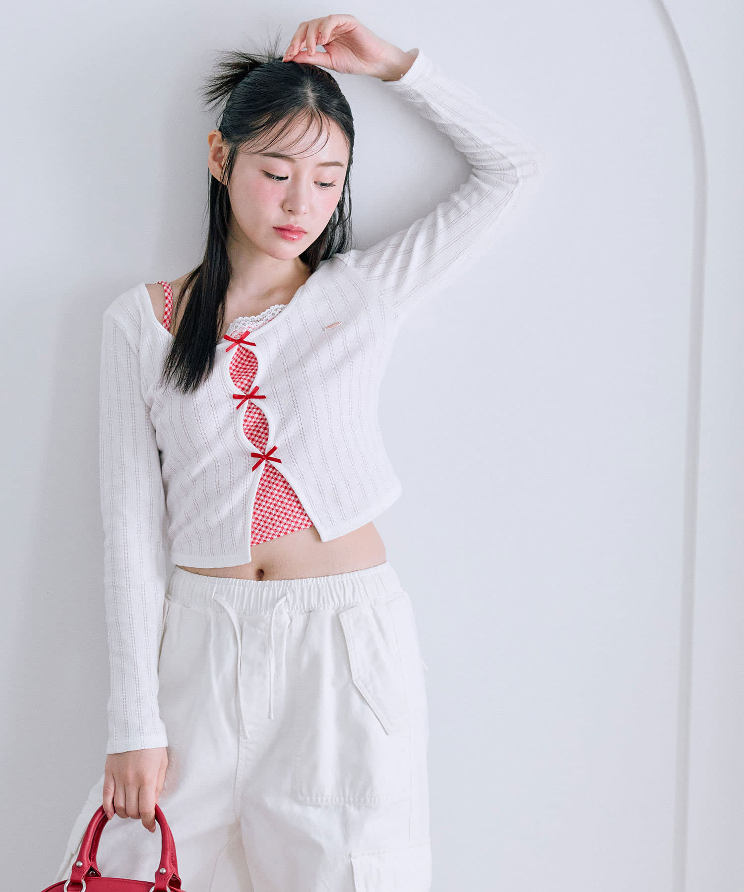 OLIVE des OLIVE(オリーブ デ オリーブ) 【SNSで話題の！/WEB限定カラー有】映えリボントップス