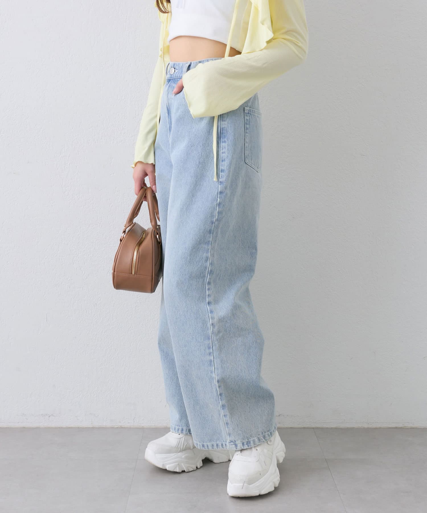 OLIVE des OLIVE／切り替えリボンデニムパンツ Sサイズ セール】切り替えリボンデニムパンツ（デニムパンツ）｜OLIVE