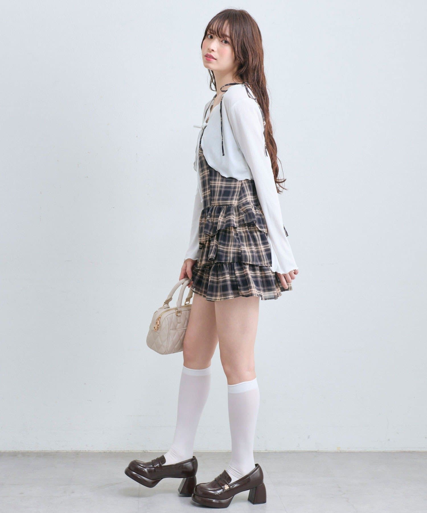 OLIVE des OLIVE(オリーブ デ オリーブ) 【SETアイテム・新色追加】フリルキャミワンピースとボレロのセット
