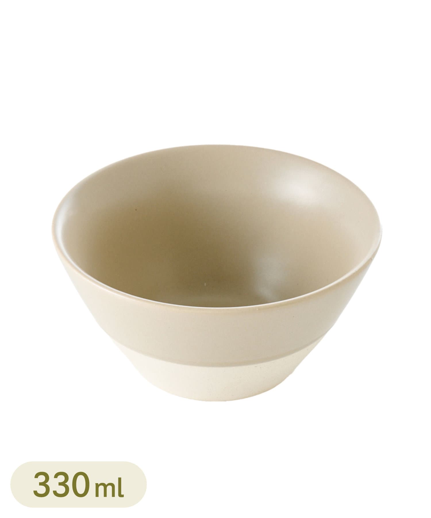 3COINS(スリーコインズ) ライフスタイル ボウル：330ml グレー