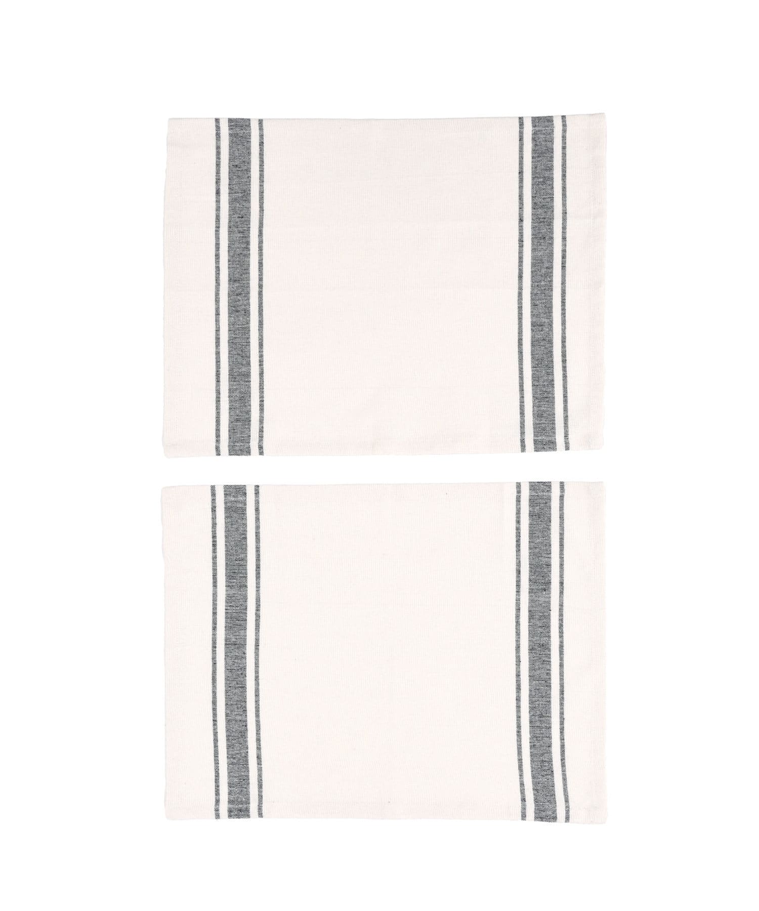 3COINS(スリーコインズ) インド綿混ランチョンマット2枚セット：41.5×31.5cm／KITINTO