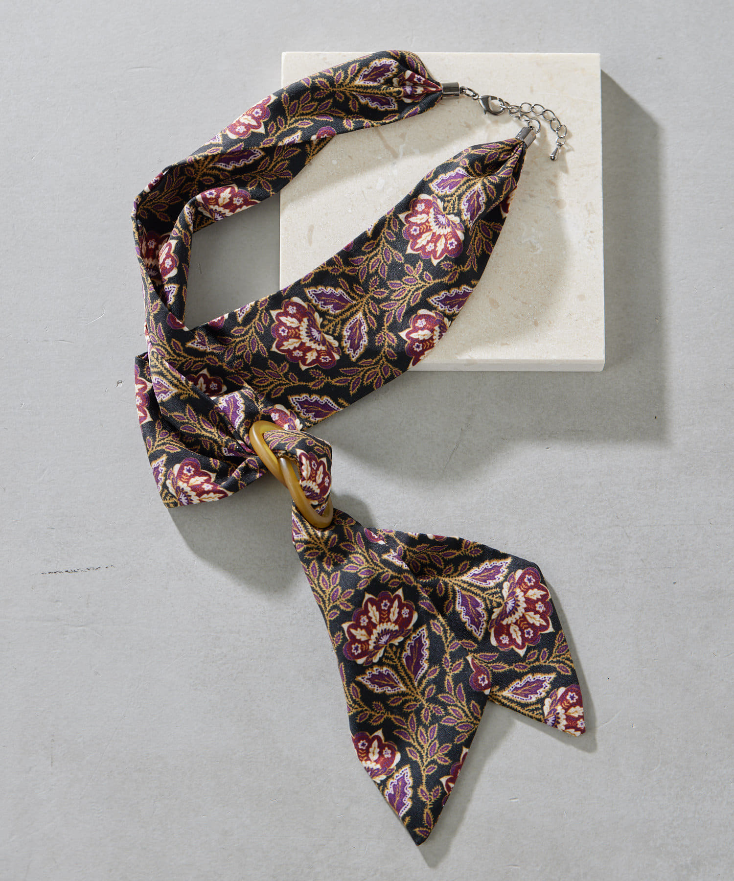 ear PAPILLONNER スカーフ ear PAPILLONNER ネックレス 花柄スカーフネックレス レディース