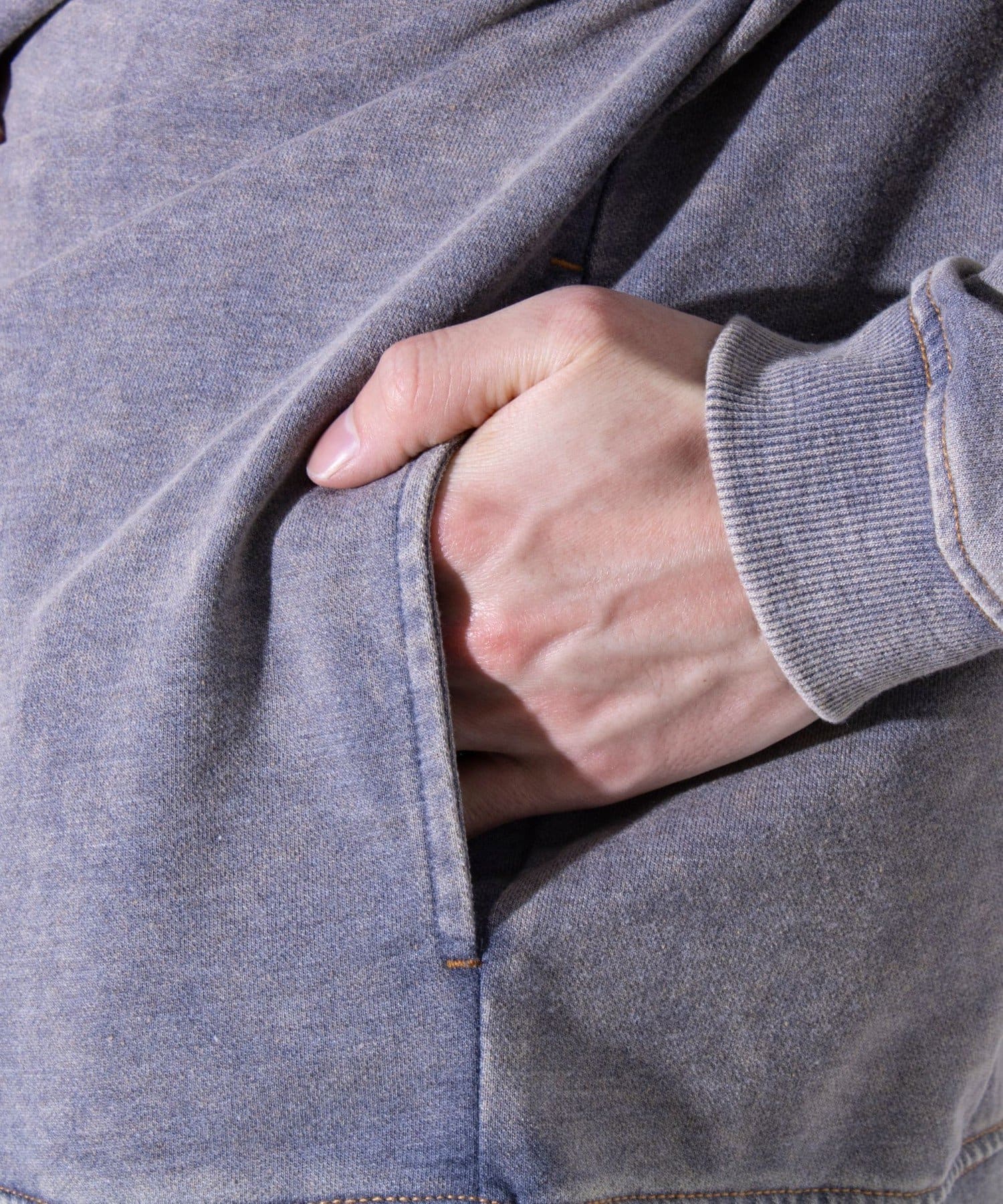 FREDY & GLOSTER(フレディ アンド グロスター) 【GLOSTER】ステッチ配色 デニムカーディガン Vネックカーディガン