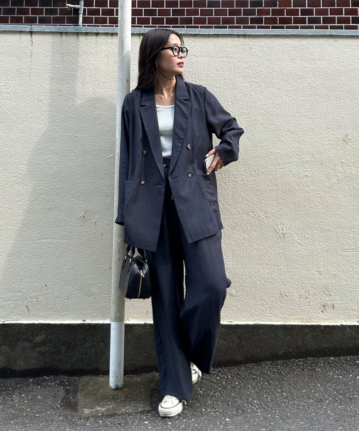 セットアップ対応》リネン混スラブツイルダブルジャケット | FREDY