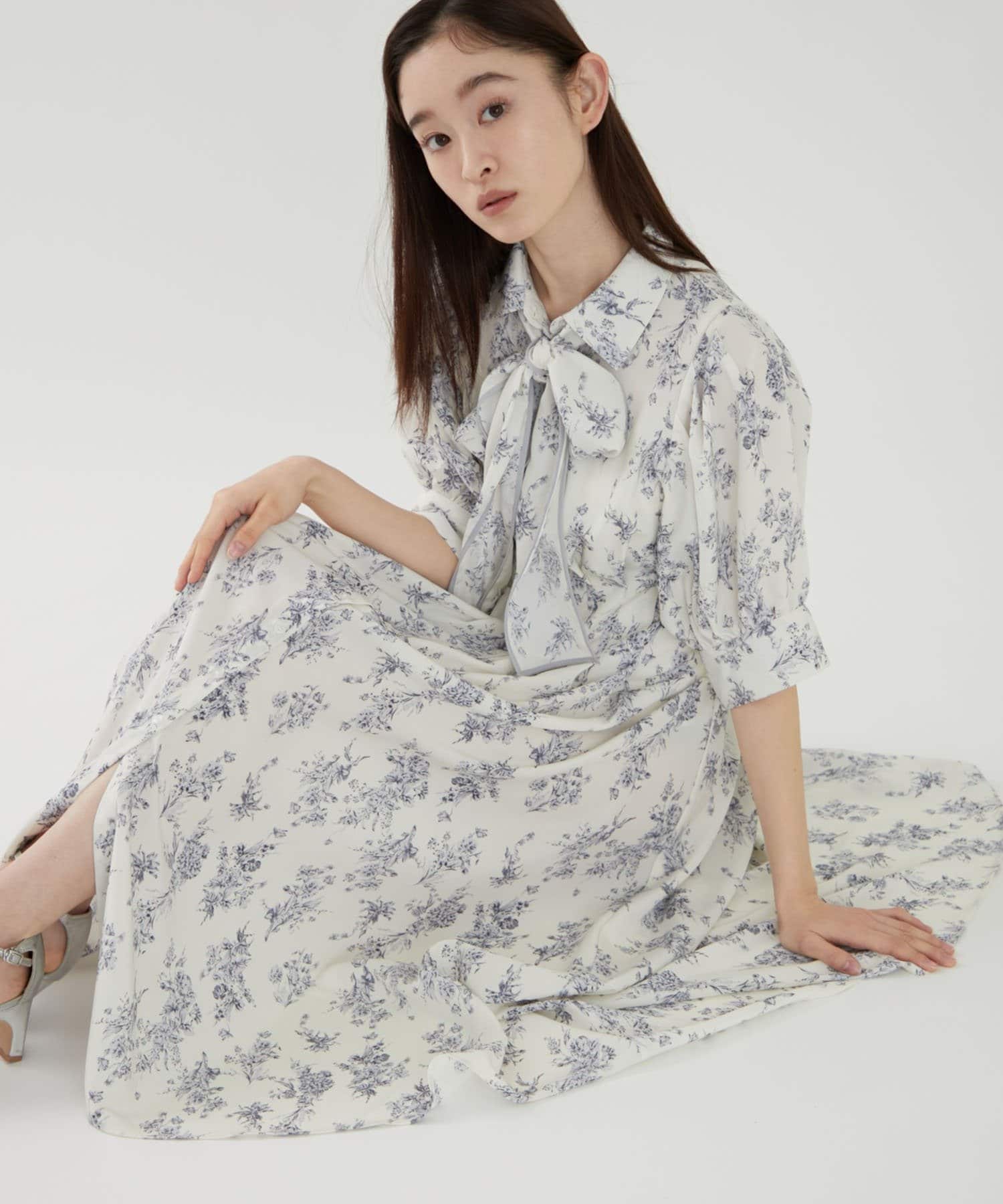 2025SS【ANOTHER BRANCH OLIVE des OLIVE】【選べる丈2タイプ】後ろレースupボウタイワンピース■ デザイン・ボウタイデザインでお出かけコーデにピッタリな主役級のワンピ