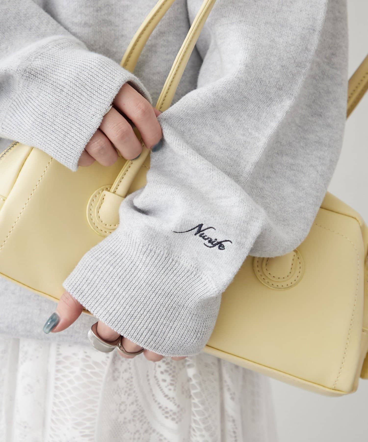 NICE CLAUP / OLIVE des OLIVE OUTLET(ナイスクラップ  / オリーブ デ オリーブ アウトレット) 【NUNIFE】スウェットライクプルオーバー