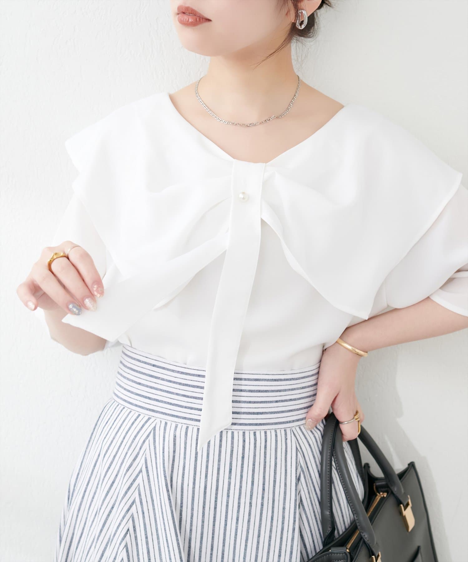 osonoマルチWAYBIGカラーリボンブラウス | natural couture osonoマルチWAYBIGカラーリボンブラウス | natural couture