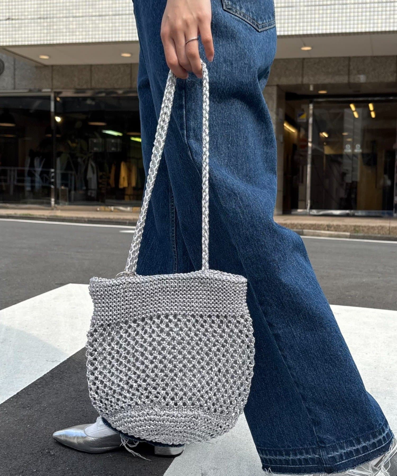 2025年S/S新作】カラビナ付きメタリックヤーンBAG | CIAOPANIC