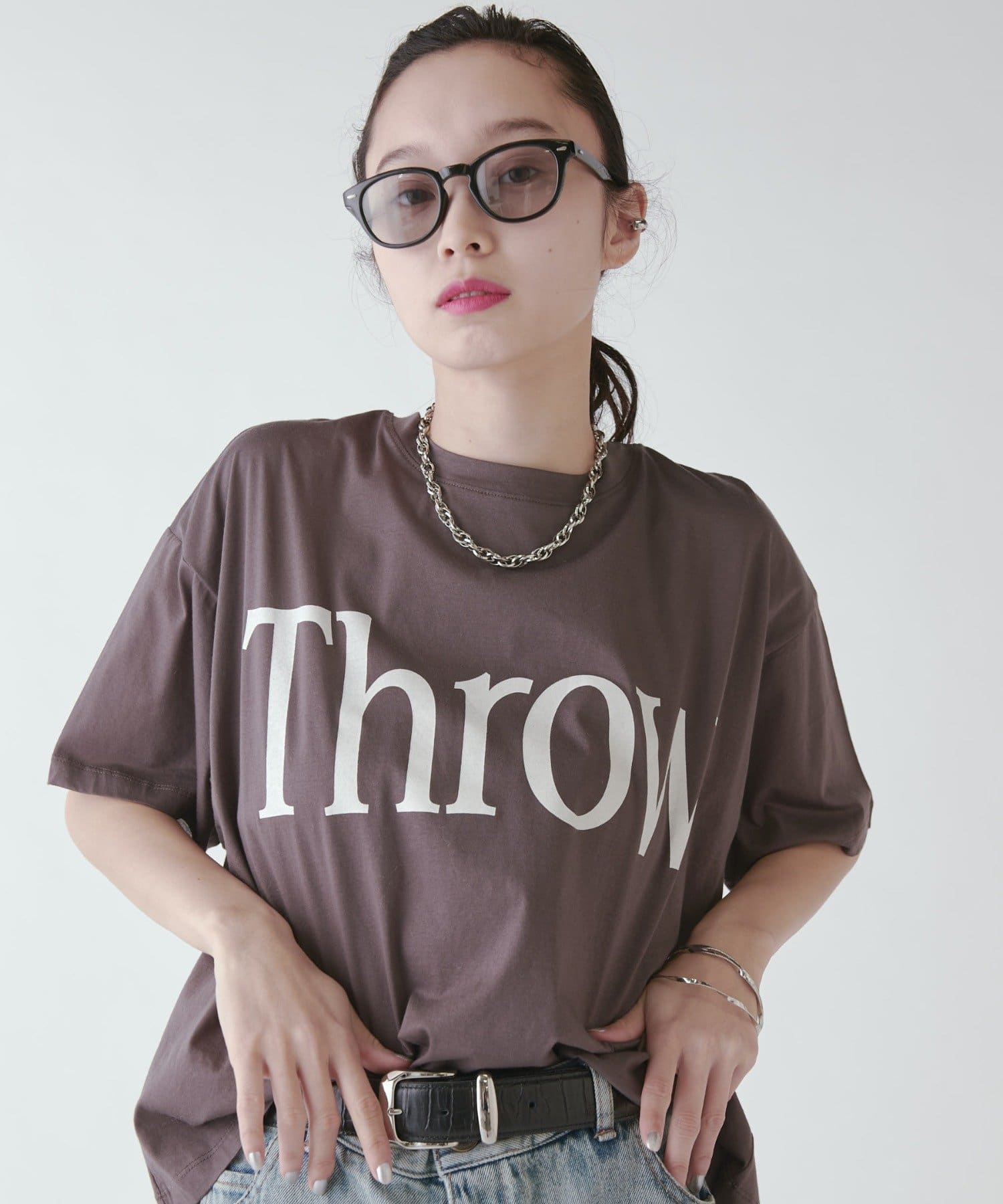 Lui's(ルイス) BIGロゴ短丈Tシャツ