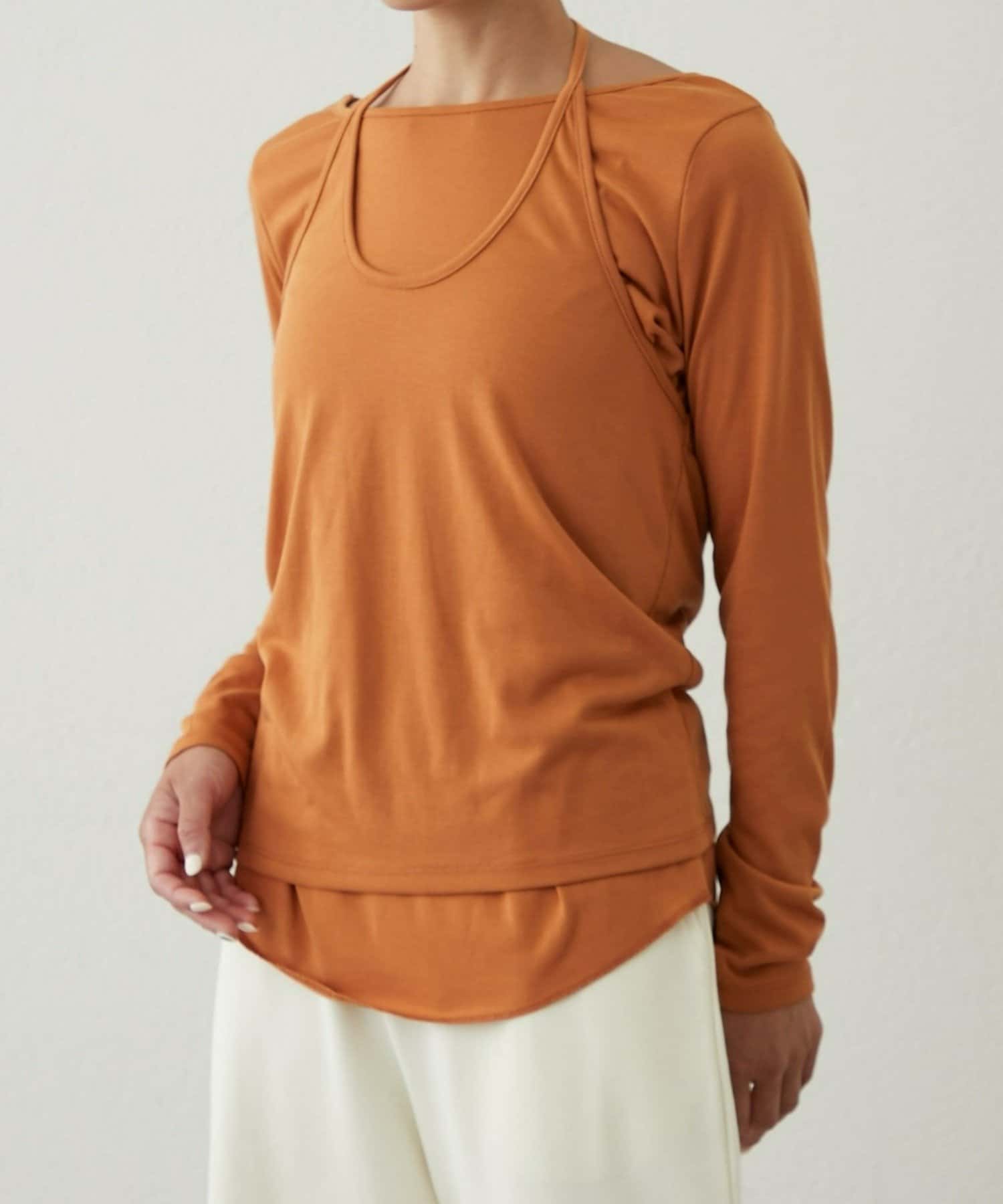 OUTLET(アウトレット) 【earthy_】レイヤードセットトップス