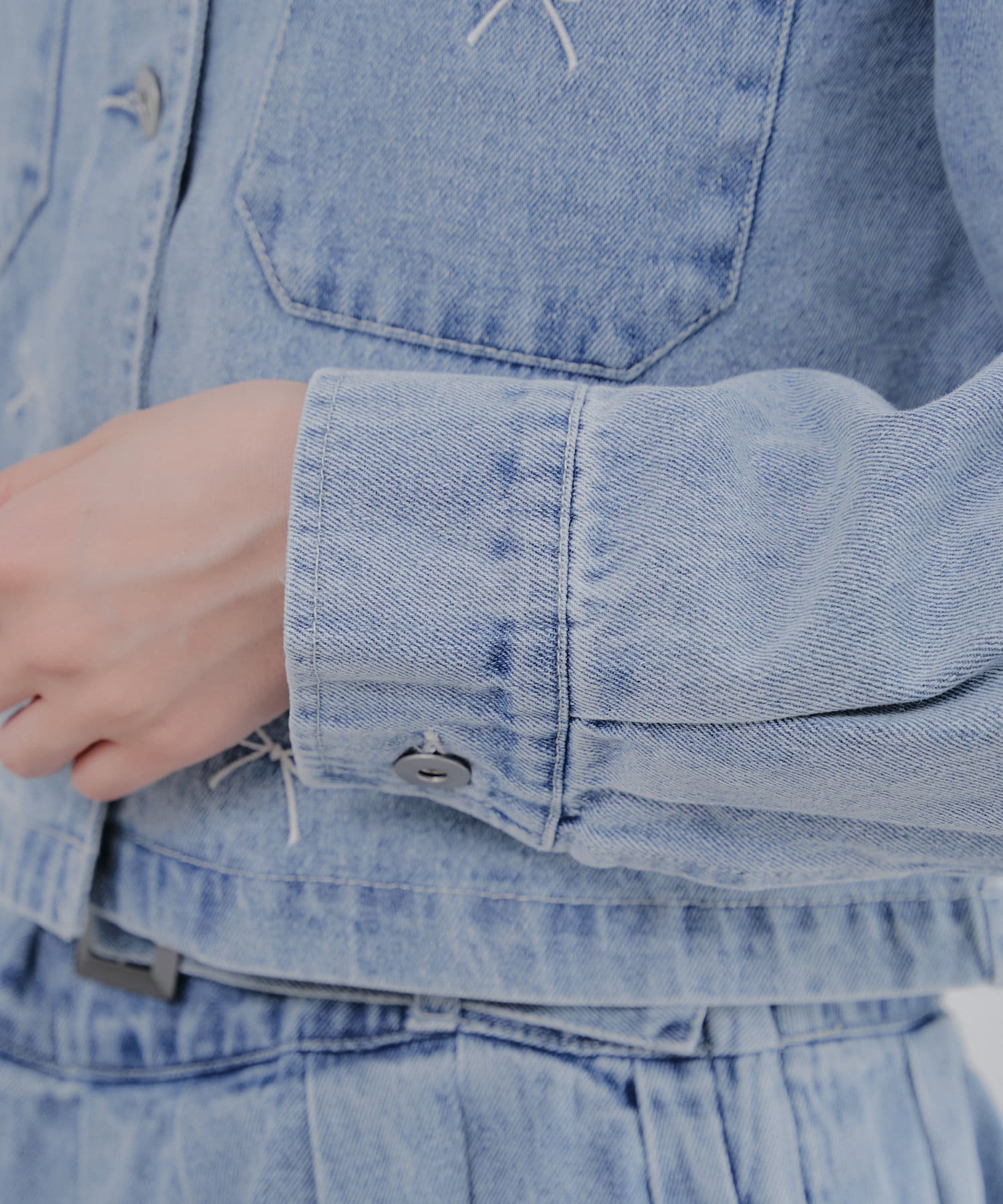 NICE CLAUP / OLIVE des OLIVE OUTLET(ナイスクラップ  / オリーブ デ オリーブ アウトレット) 【春の新作】【OUTLET限定】デニムショートジャケット